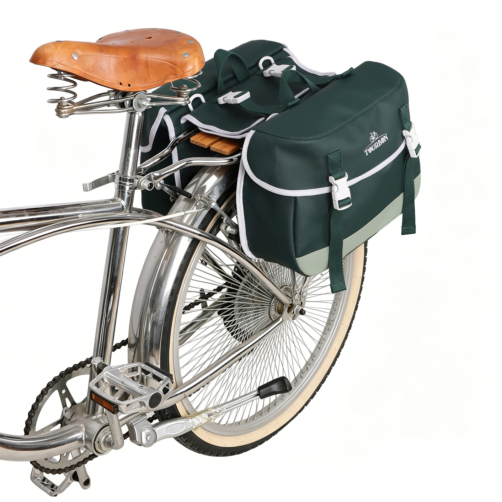TOURBON Double Side Nylon Bicycle Rear Rack Saddle Bag