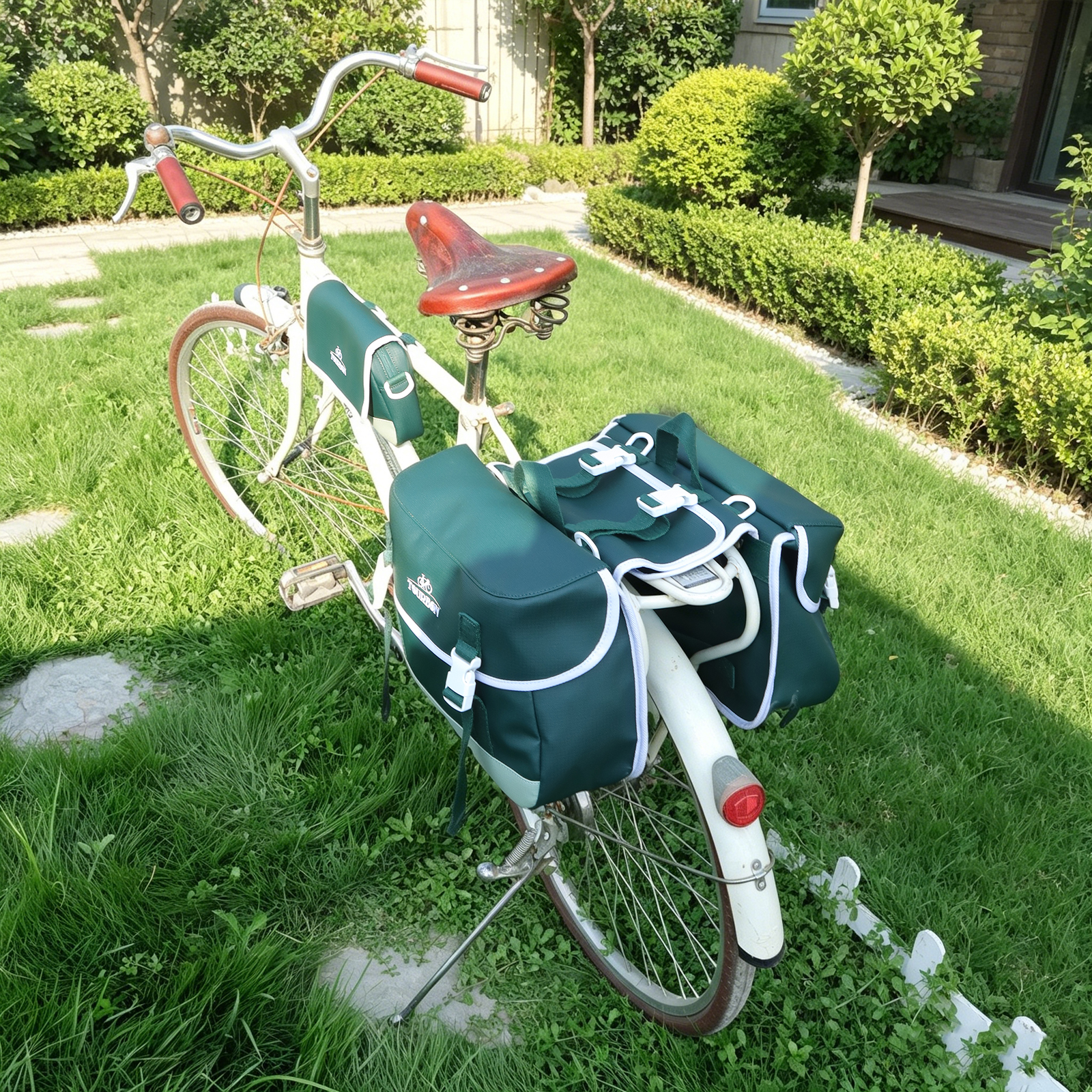 TOURBON Double Side Nylon Bicycle Rear Rack Saddle Bag
