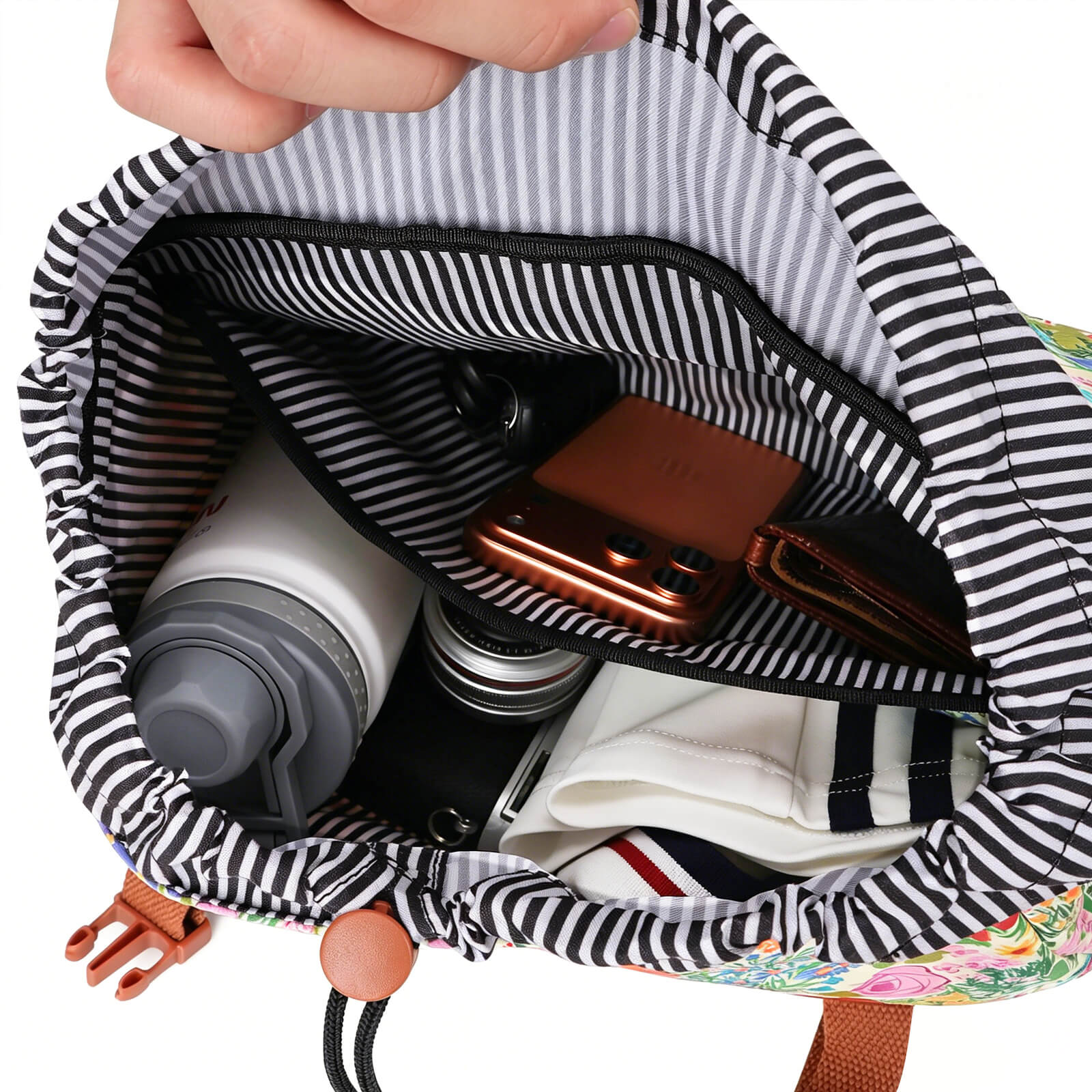 Tourbon 24L Bike Pannier Bag with Flap Buckle Shoulder Strap