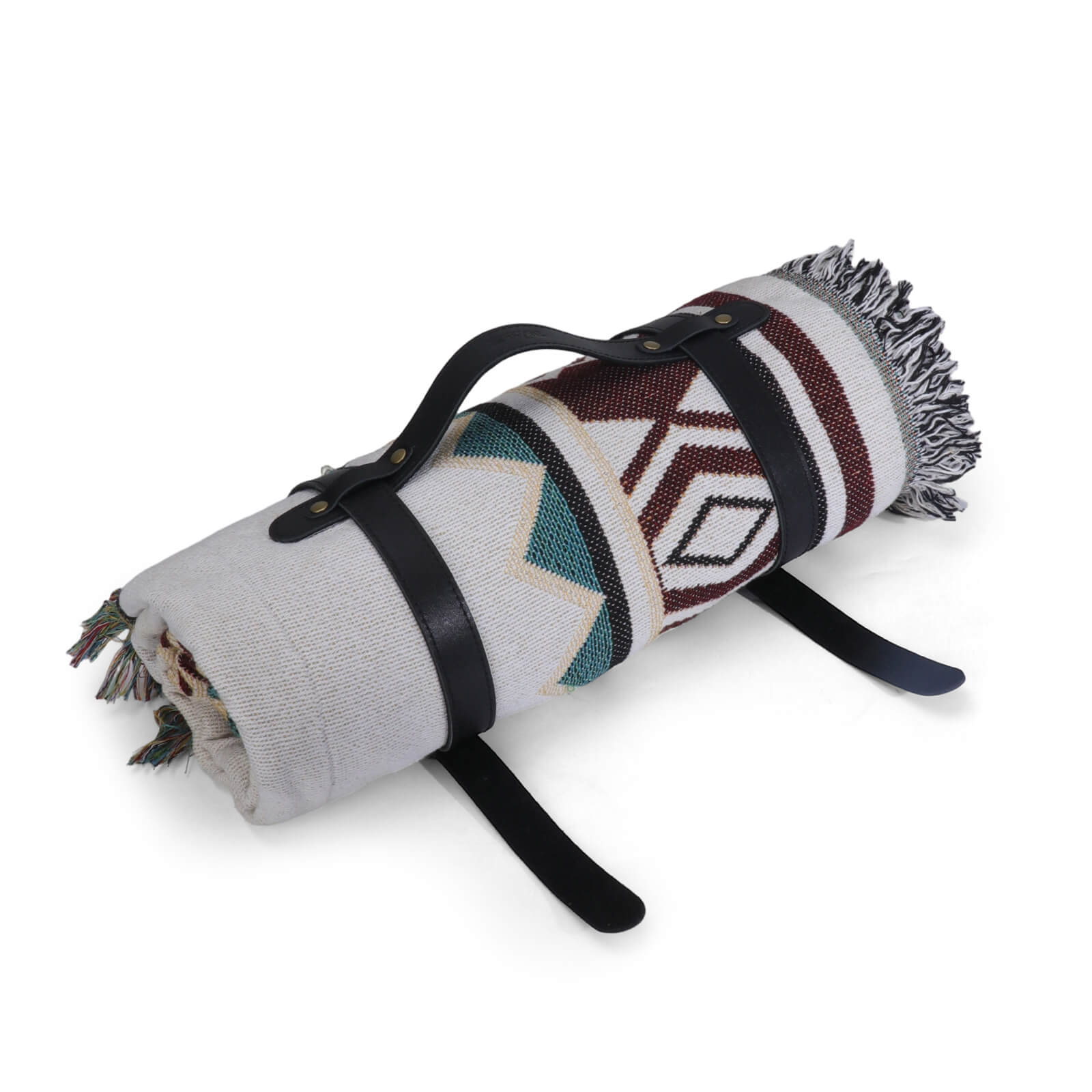 Tourbon Genuine Leather Carrier Blanket Carry Strap Holder