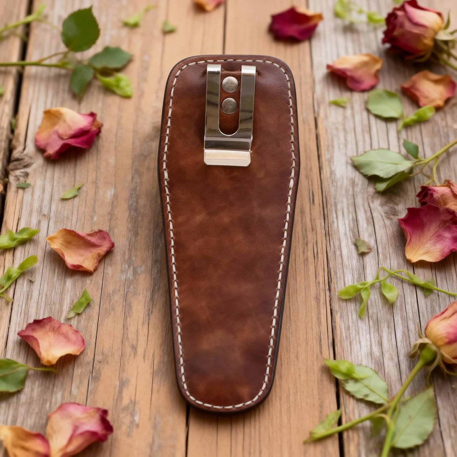 Tourbon Leather Gardening Pruner Sheath with Belt Clip 