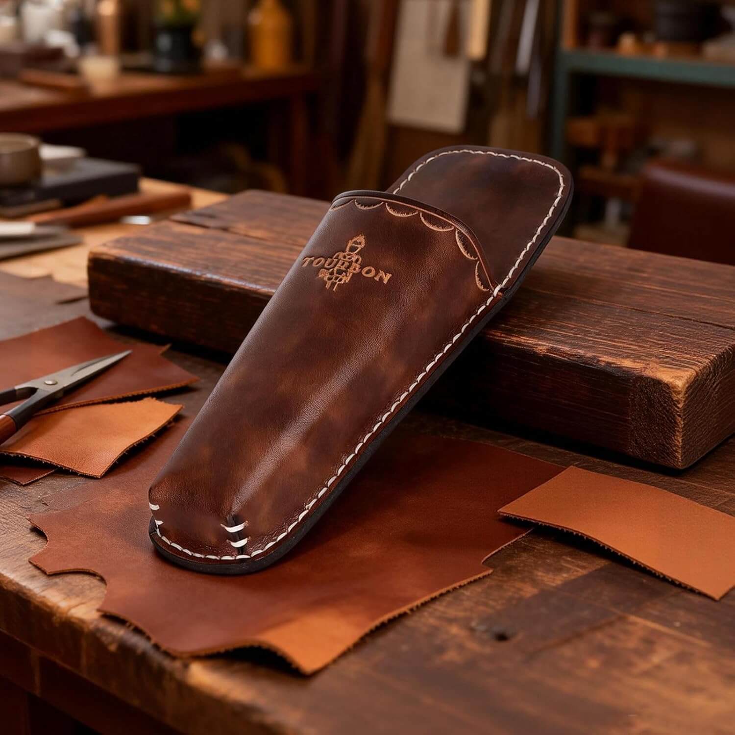 Tourbon Leather Gardening Pruner Sheath with Belt Clip 