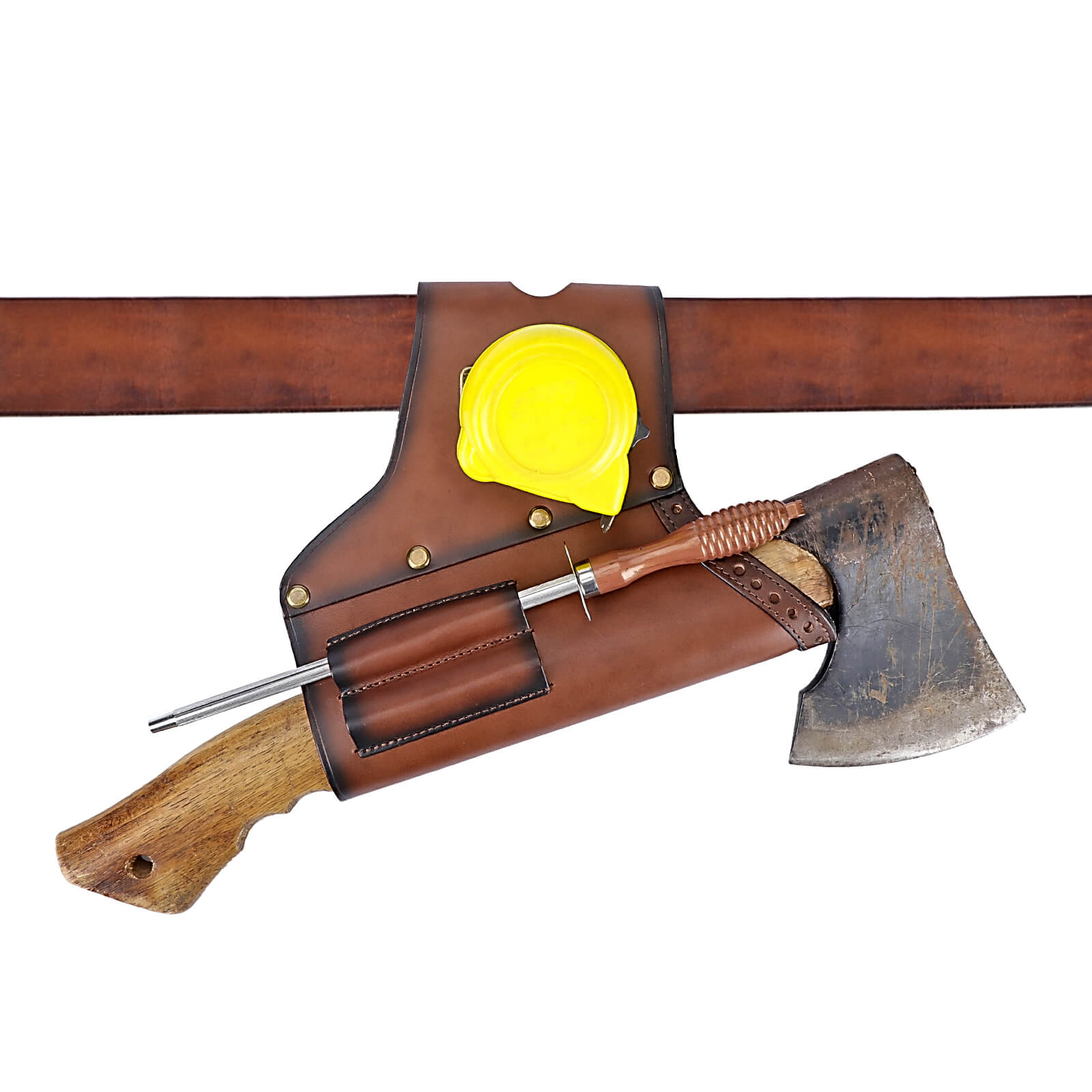 Tourbon Outdoor Leather Carry Faller Axe Files Tuning Driver