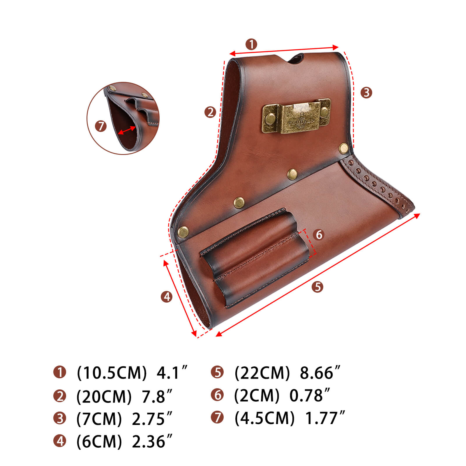 Tourbon Outdoor Leather Carry Faller Axe Files Tuning Driver