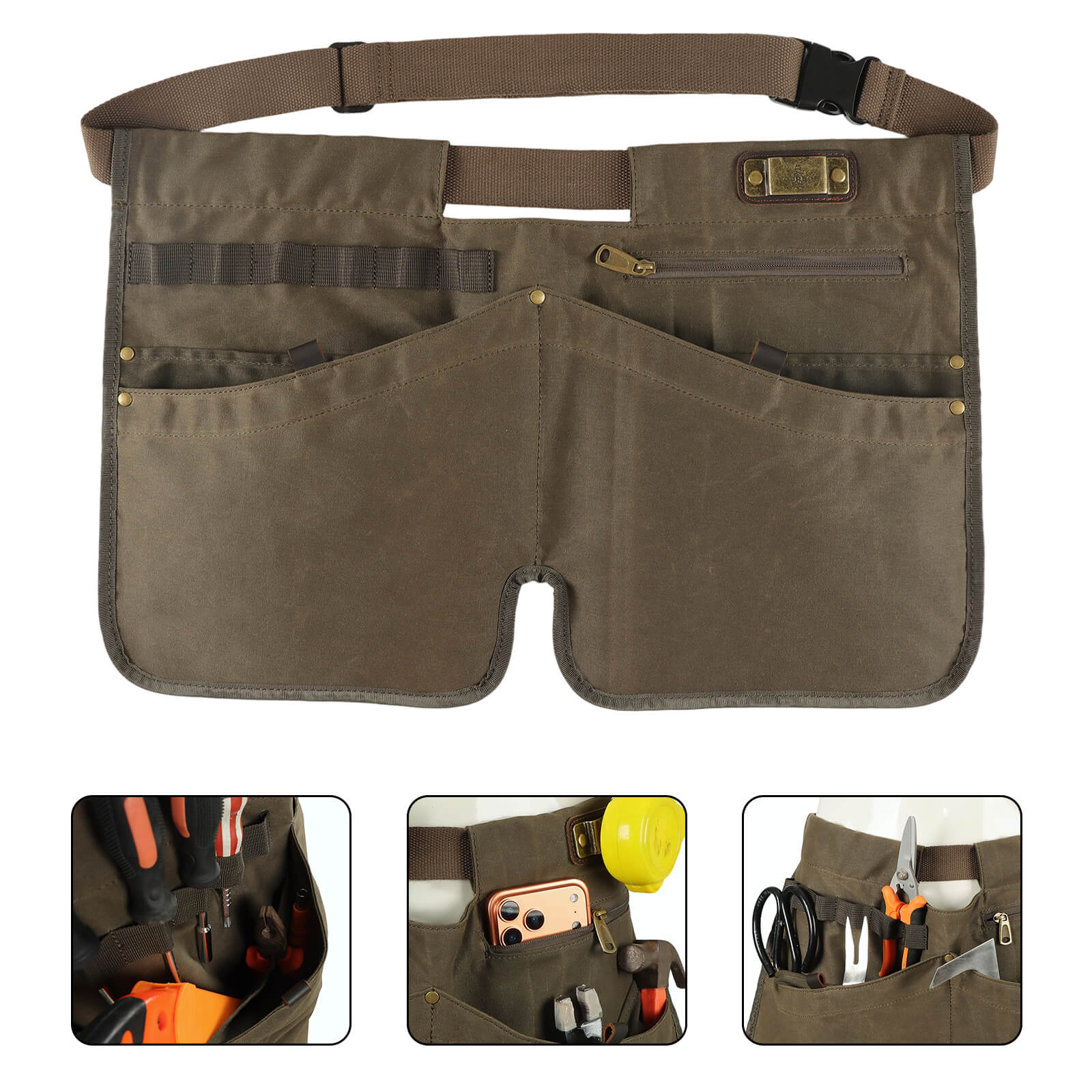 Canvas Heavy Duty Gardening Half Apron for Florist