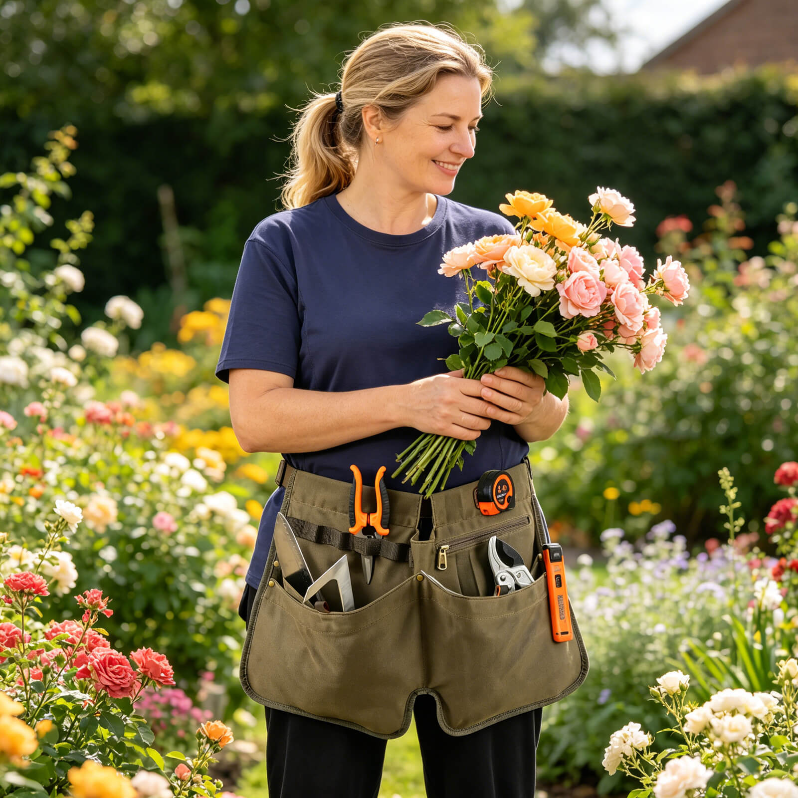 Canvas Heavy Duty Gardening Half Apron for Florist