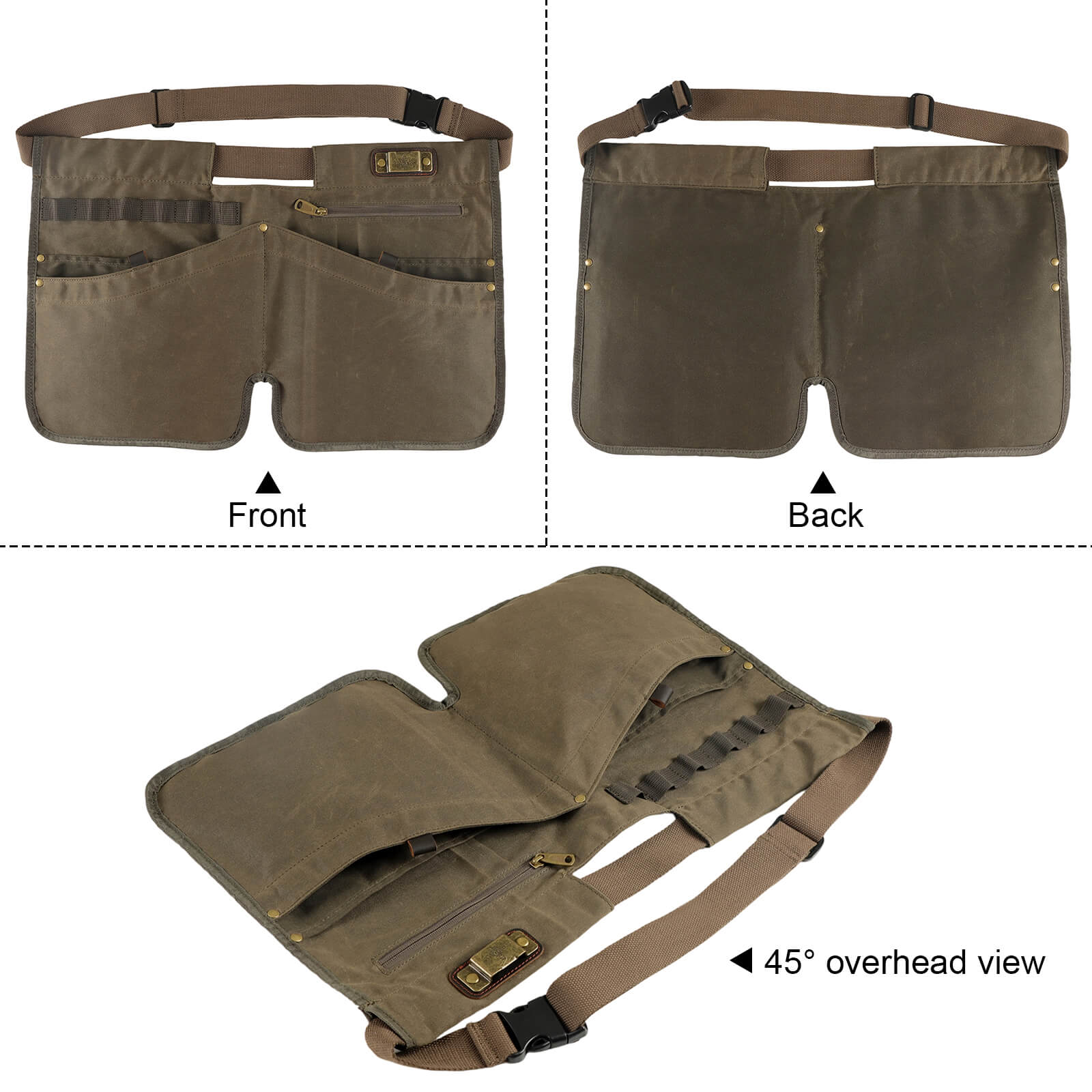 Canvas Heavy Duty Gardening Half Apron for Florist