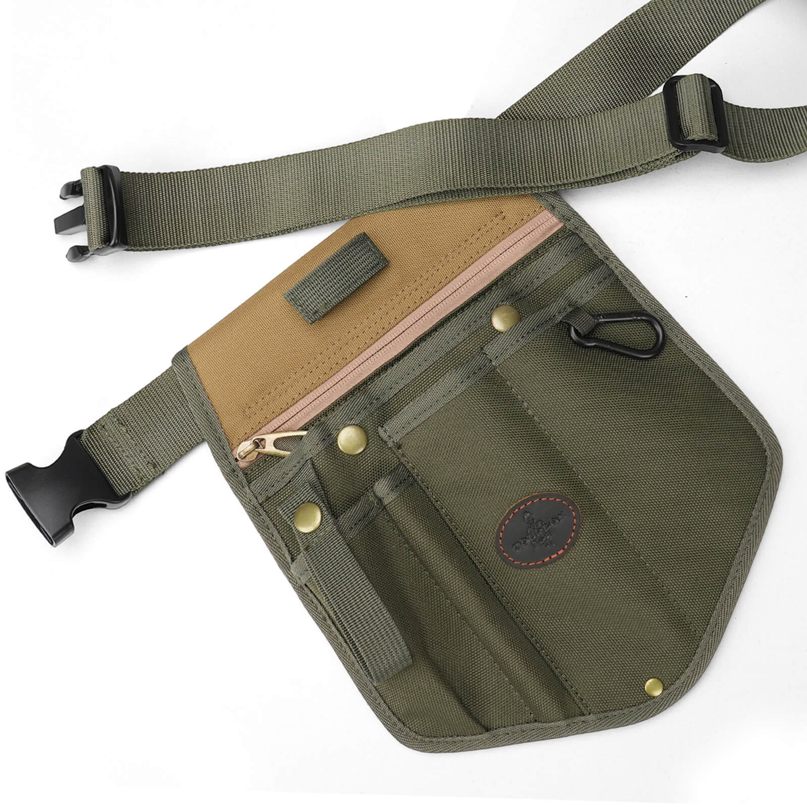 Tourbon Nylon Gardening Tool Belt and Florist Apron with Adjustable Waist Strap & Zipper Phone Pouch (Fits Up to 44 Inches)