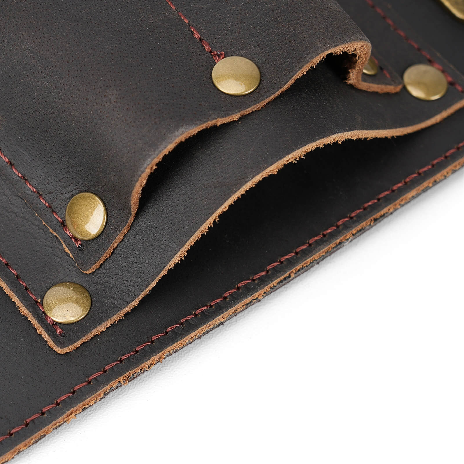 Tourbon 4-in-1 Full Grain Leather Tool Pouch - Heavy Duty Belt Utility Bag