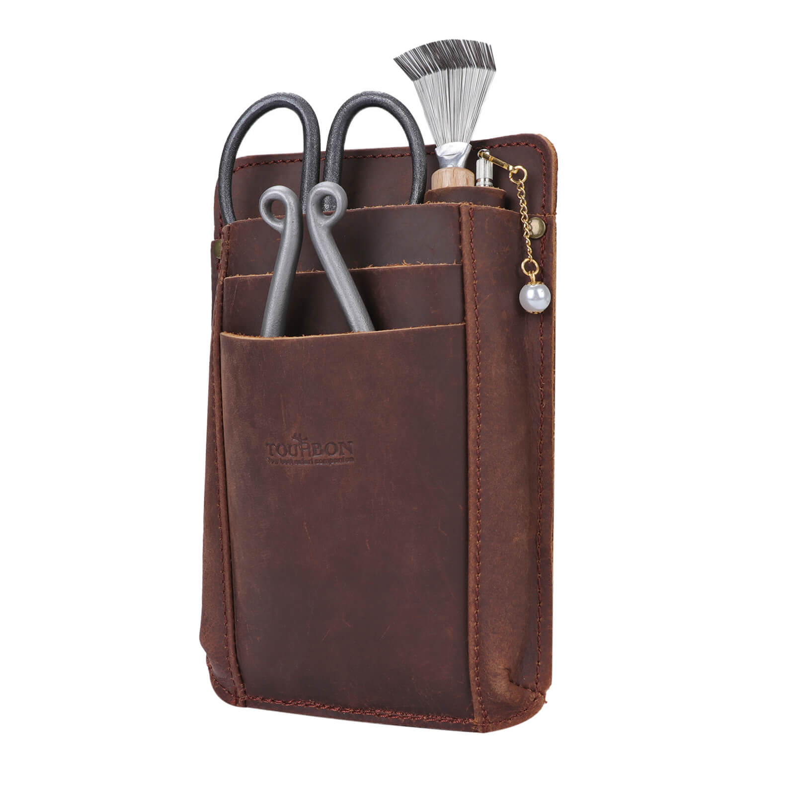 Tourbon Leather Florist Tool Waist Pouch Belt Garden Shoulder Crossbody Tools Bag