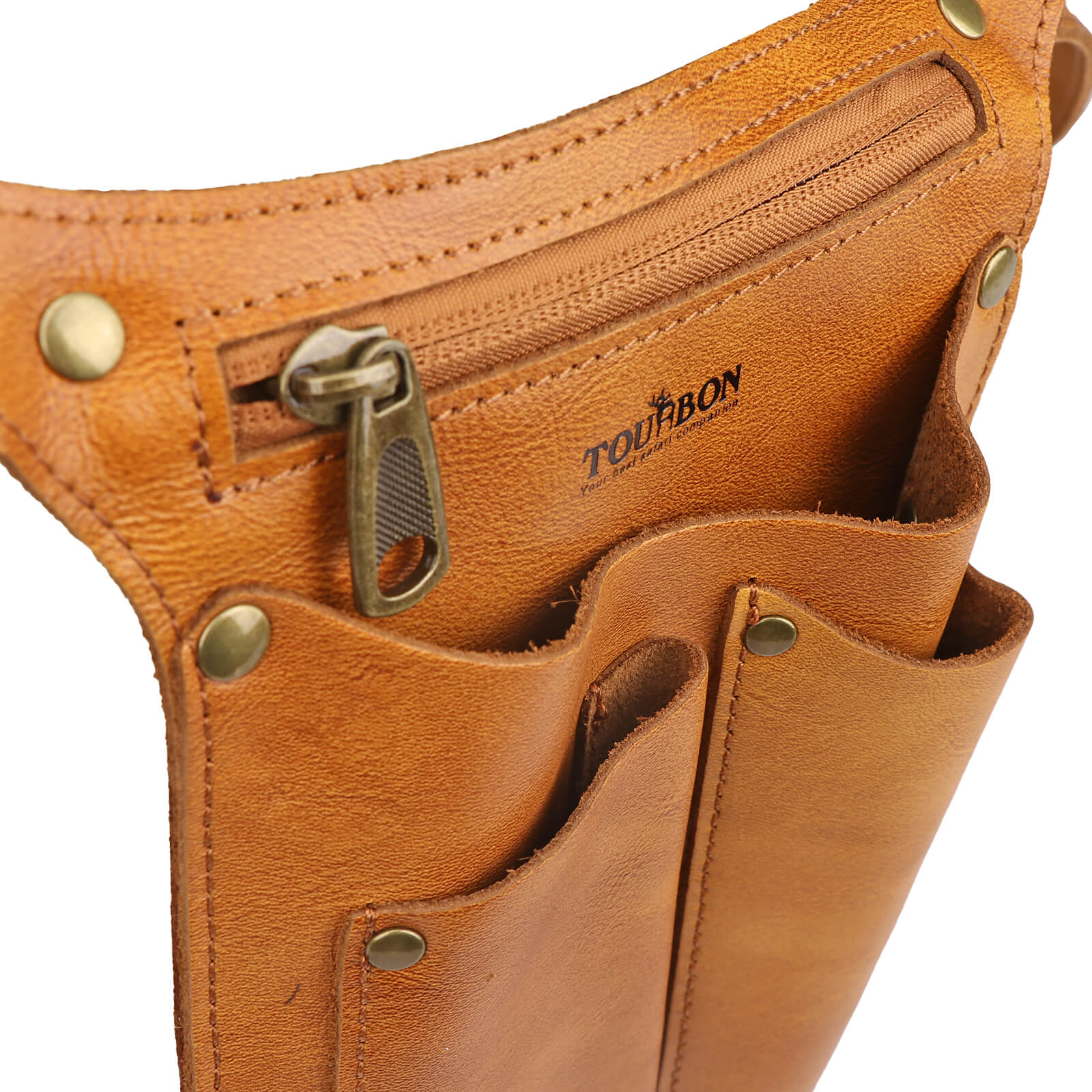 Tourbon Leather Gardening Belt Florist Tool Bag Gardener Holster 