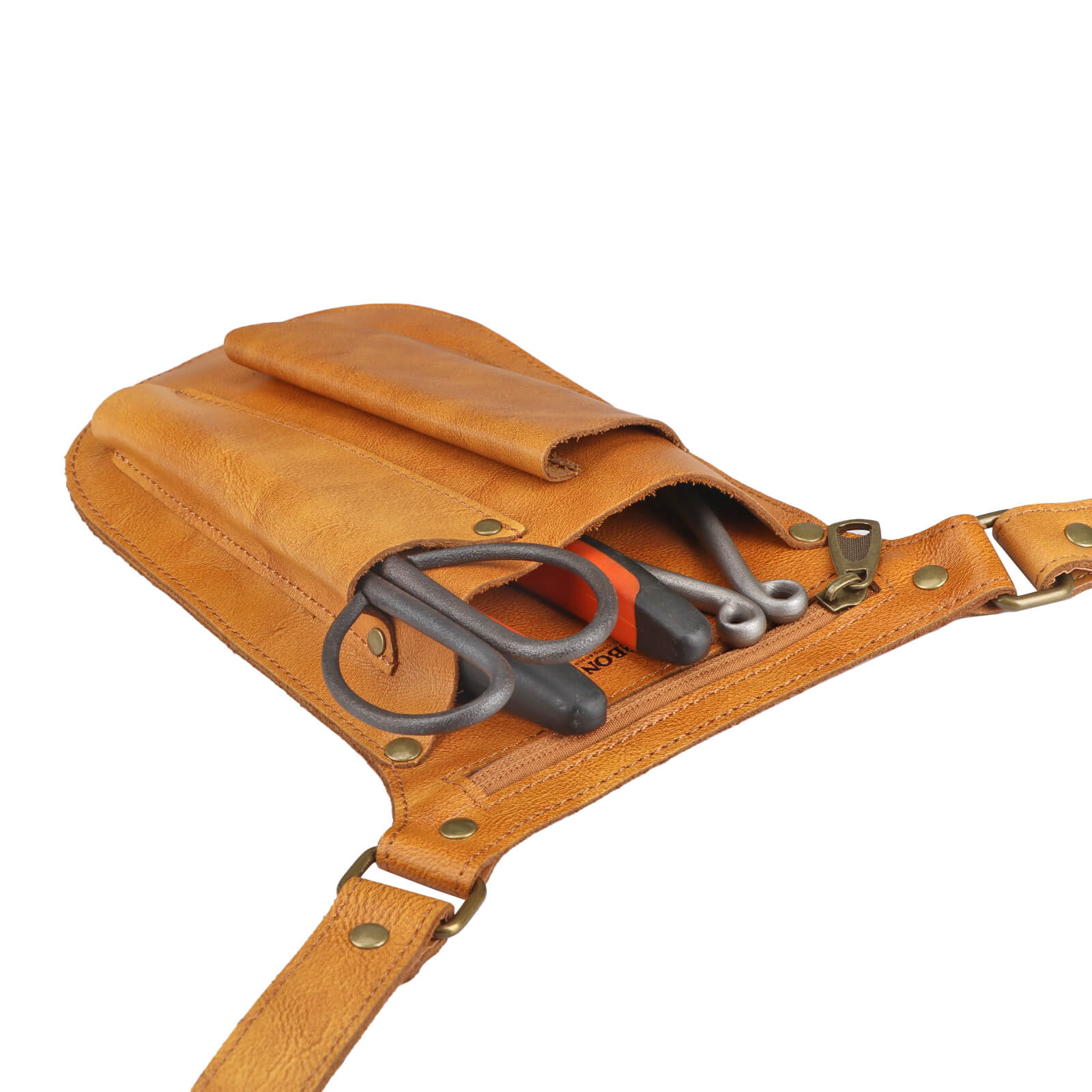 Tourbon Leather Gardening Belt Florist Tool Bag Gardener Holster 