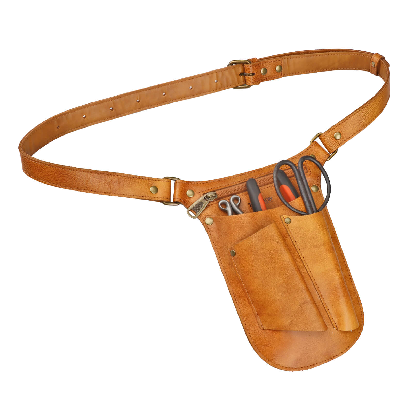 Tourbon Leather Gardening Belt Florist Tool Bag Gardener Holster 
