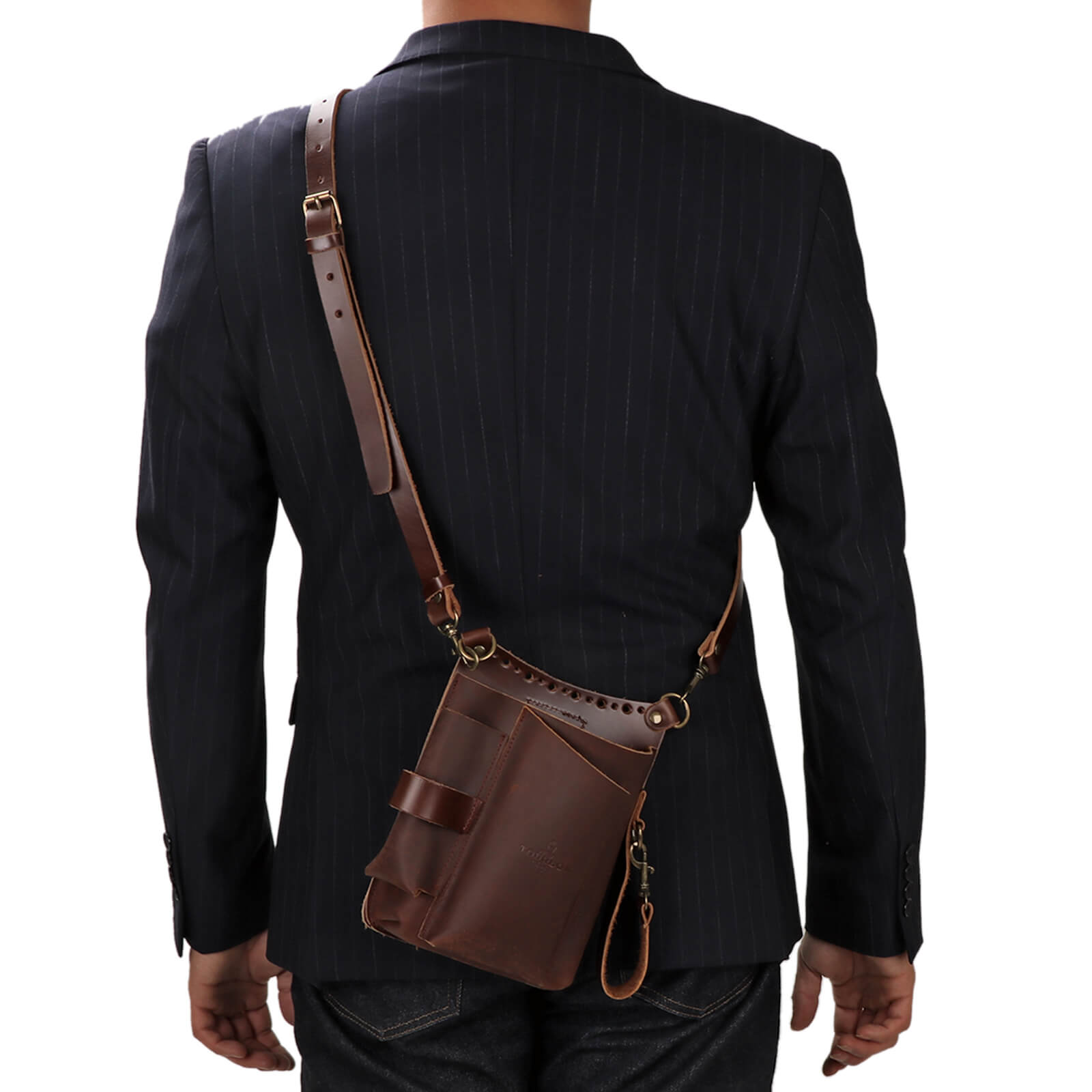 Tourbon Leather Scissor Belt Pouch Bag Electrician Gardening Holster-TOURBONSTORE