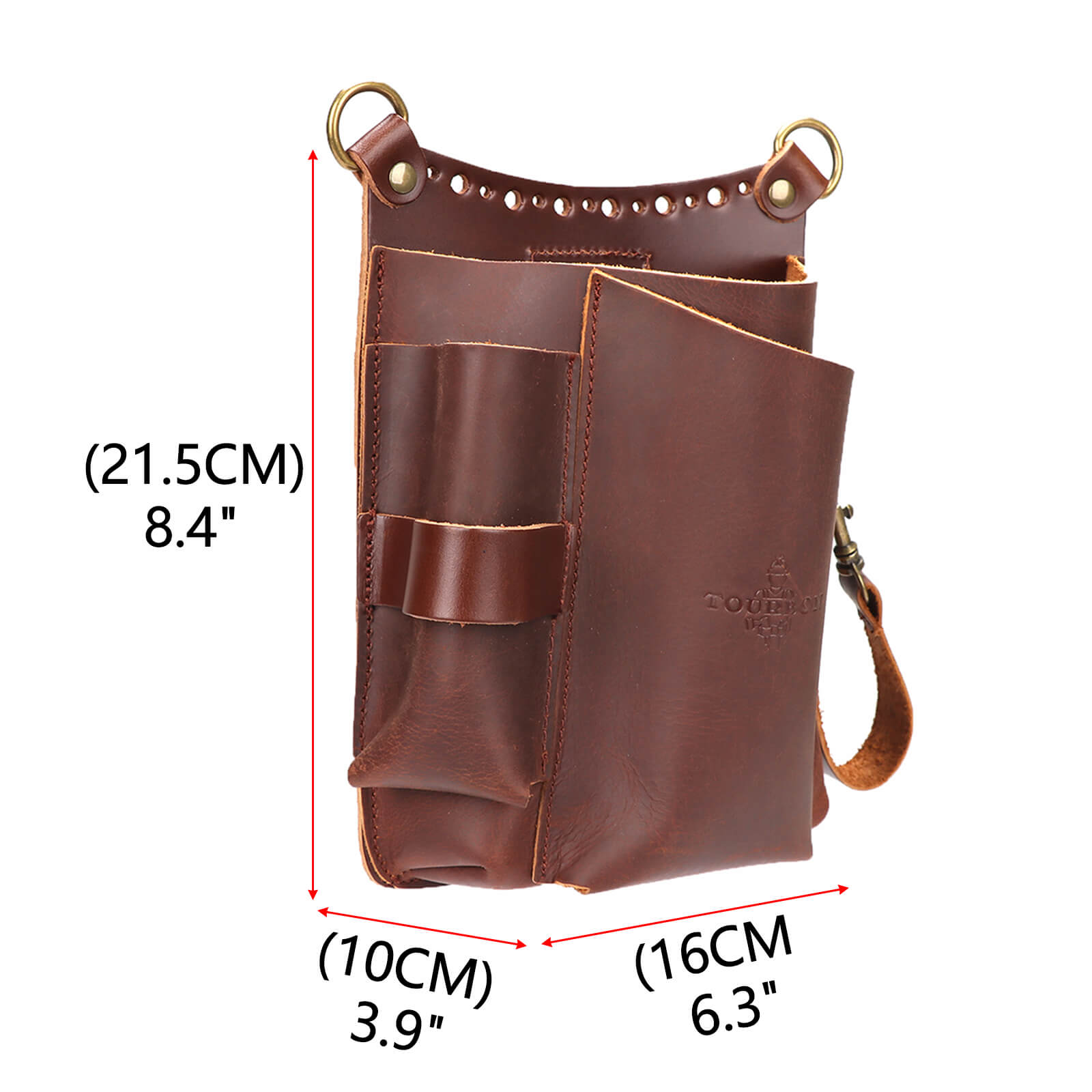 Tourbon Leather Scissor Belt Pouch Bag Electrician Gardening Holster-TOURBONSTORE
