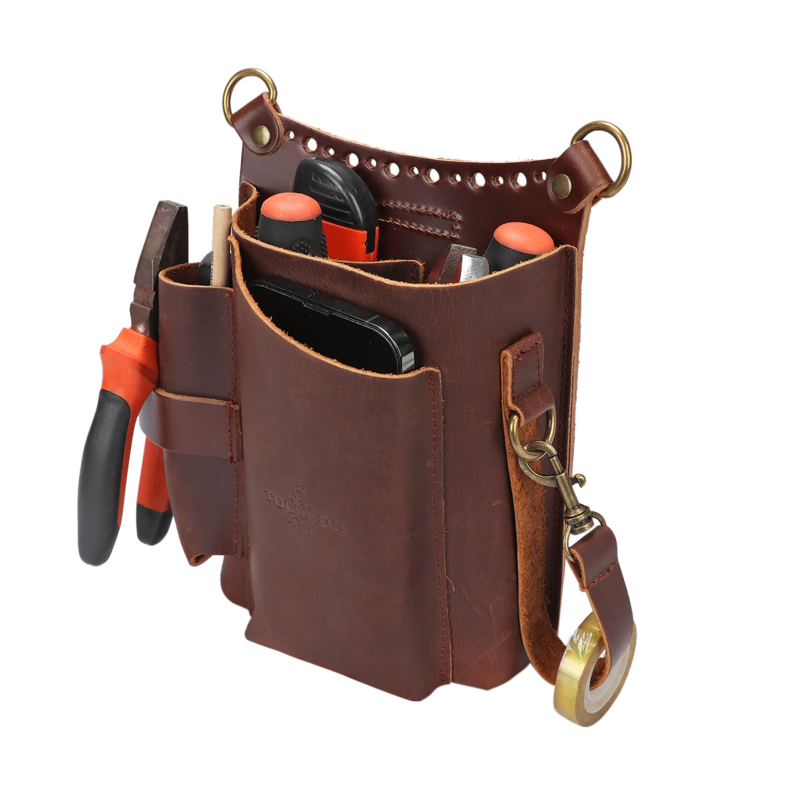 Tourbon Leather Scissor Belt Pouch Bag Electrician Gardening Holster-TOURBONSTORE
