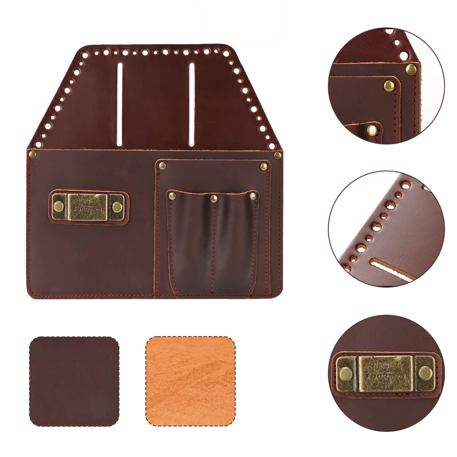 Tool Belt Accessories Tourbon Leather Tool Holster Electric Tape - Main Image