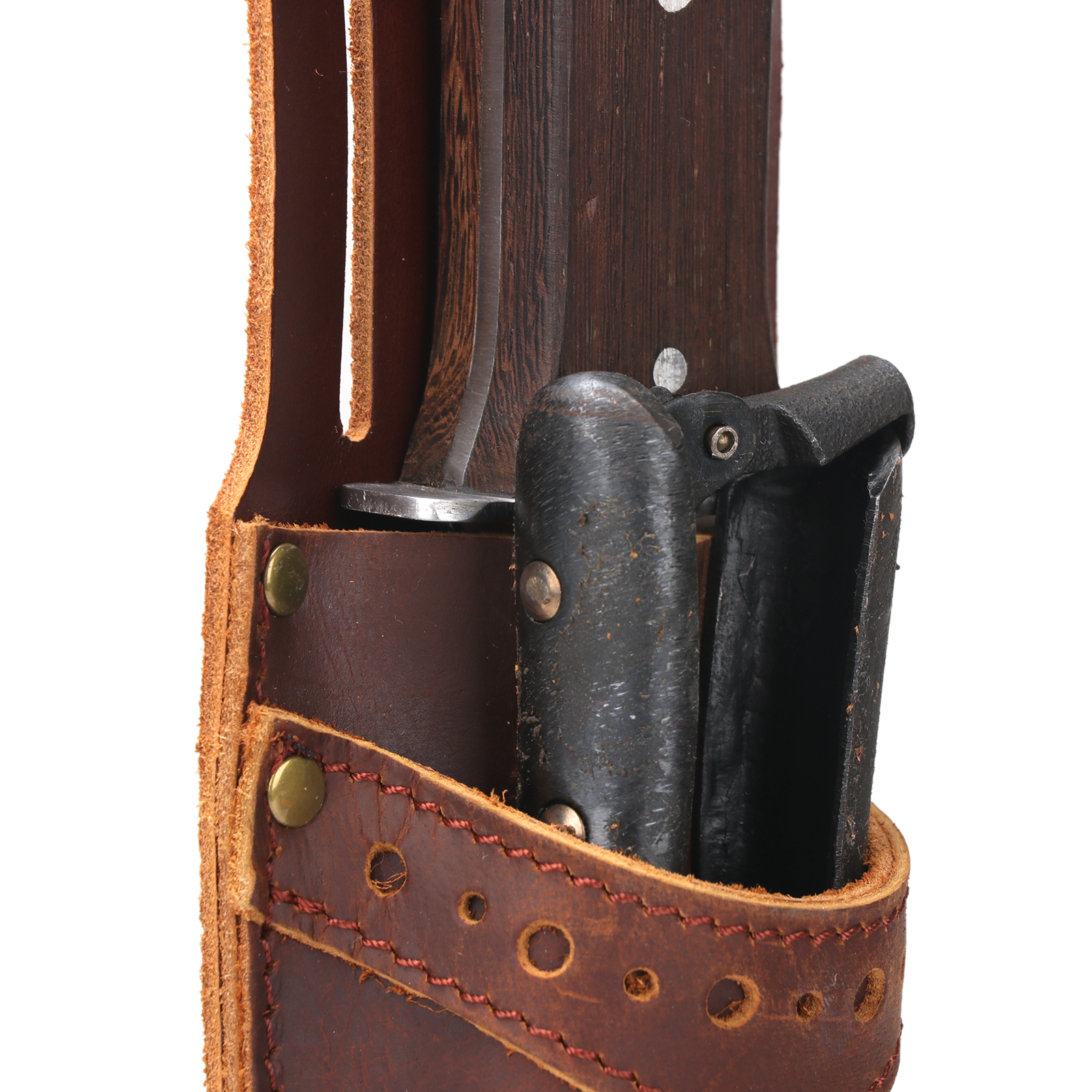 Tourbon Leather Garden Pruning Shears Folding Saw Double Holster