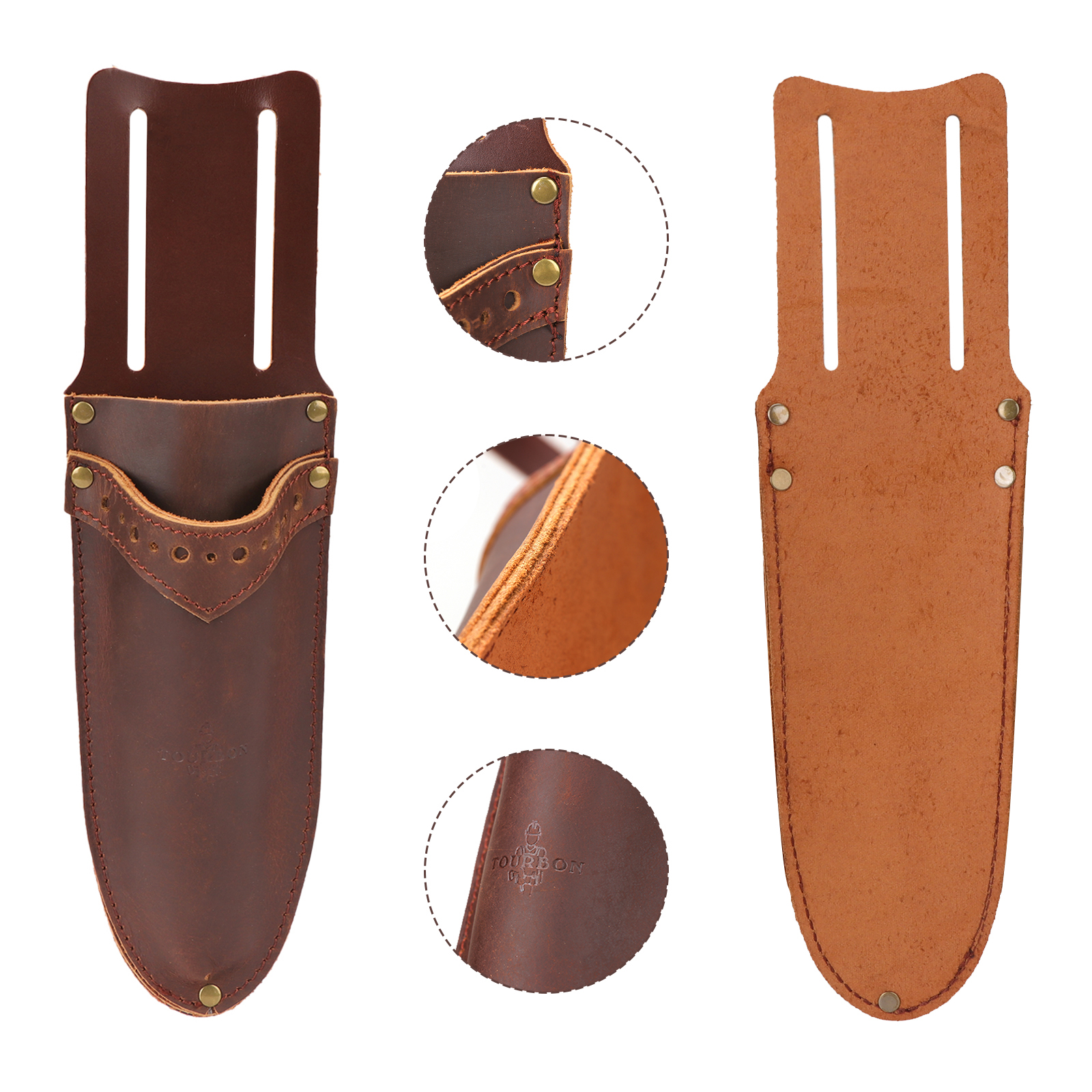 Tourbon Leather Garden Pruning Shears Folding Saw Double Holster