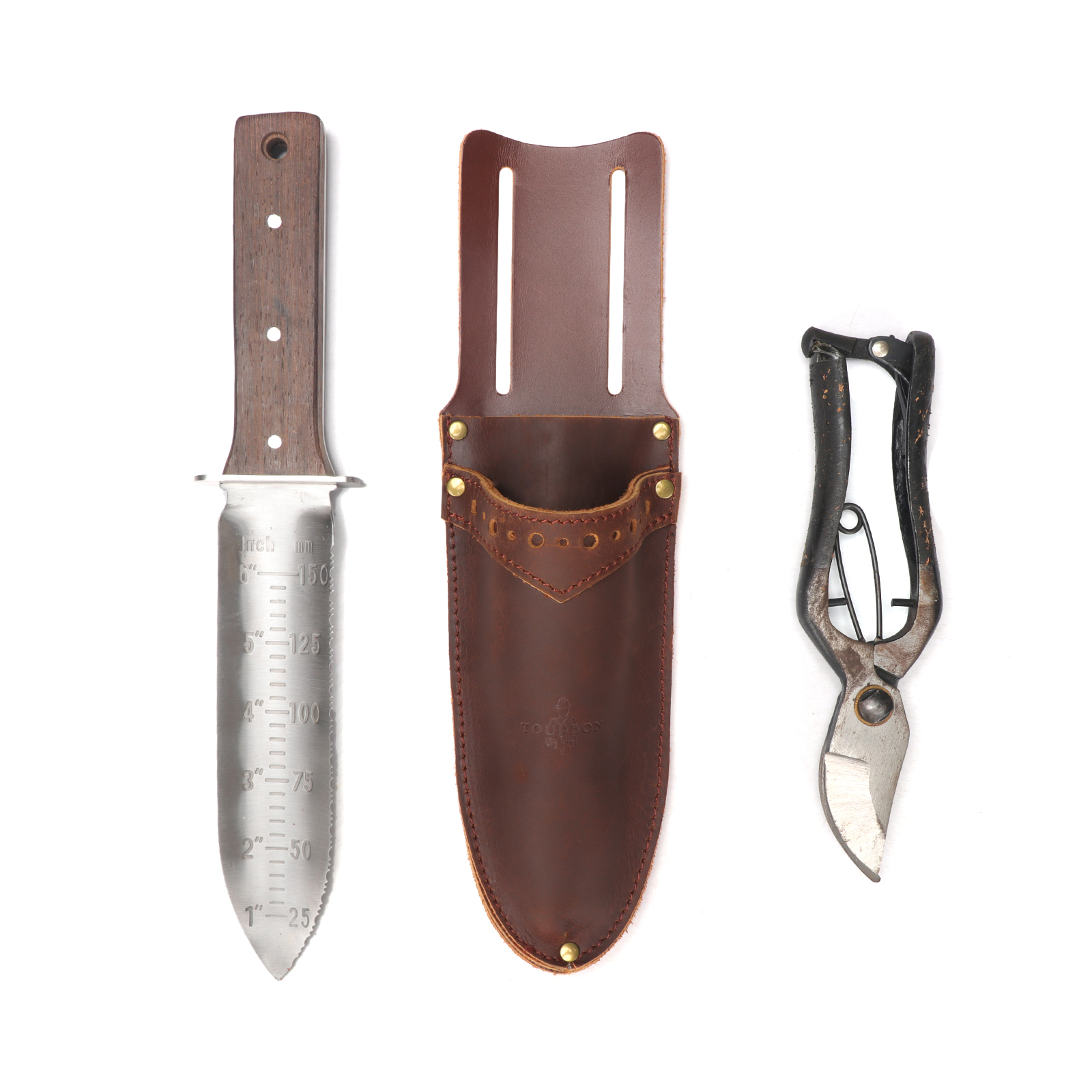 Tourbon Leather Garden Pruning Shears Folding Saw Double Holster