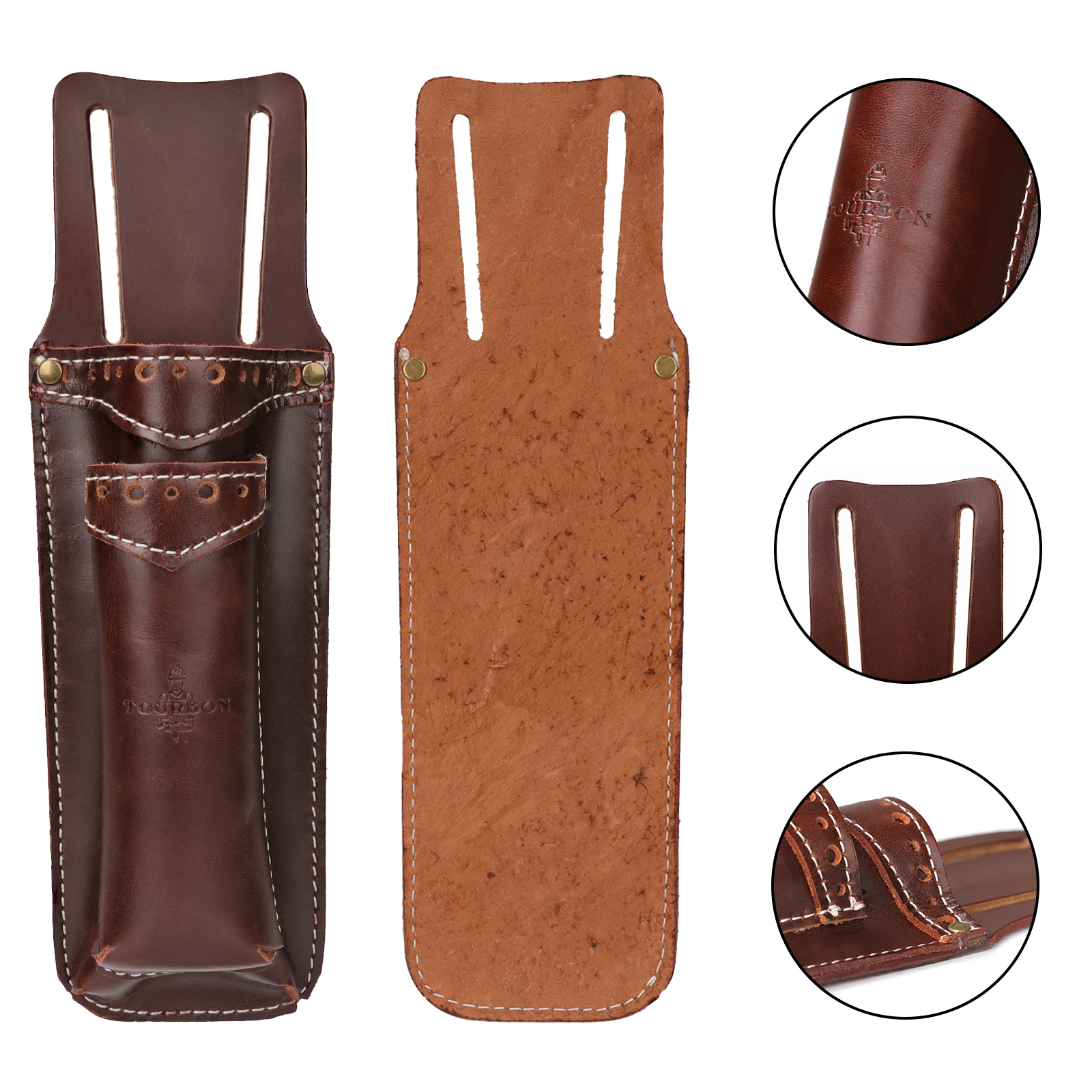 Tourbon Leather Gardening Florist Pouch Multipurpose Tool Holder