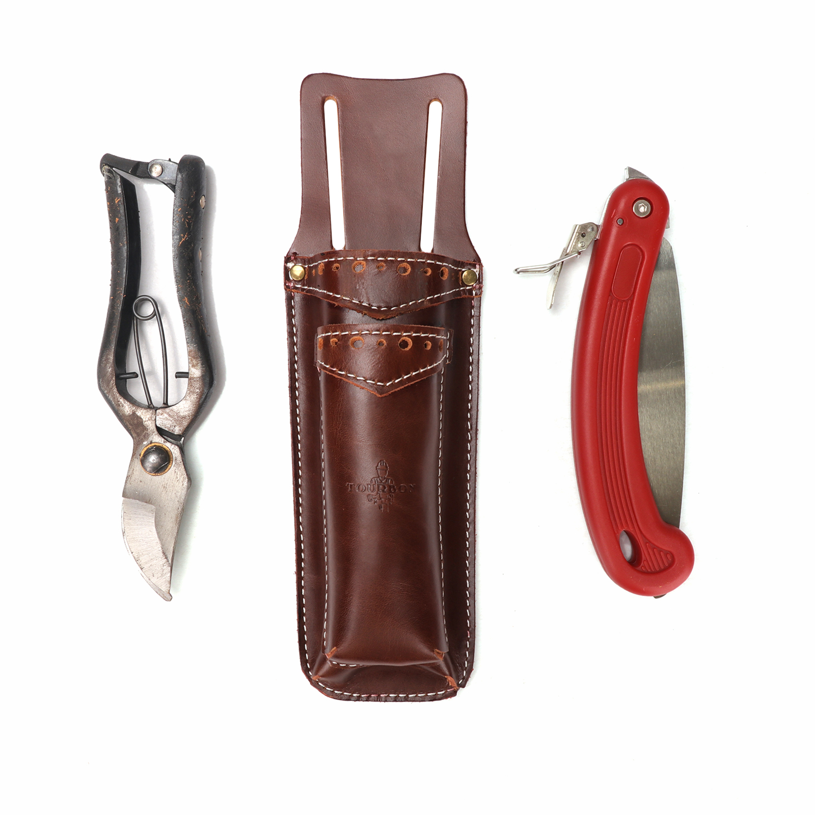 Tourbon Leather Gardening Florist Pouch Multipurpose Tool Holder