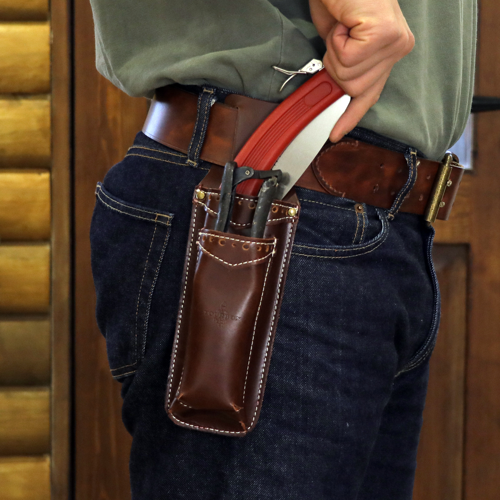 Tourbon Leather Gardening Florist Pouch Multipurpose Tool Holder
