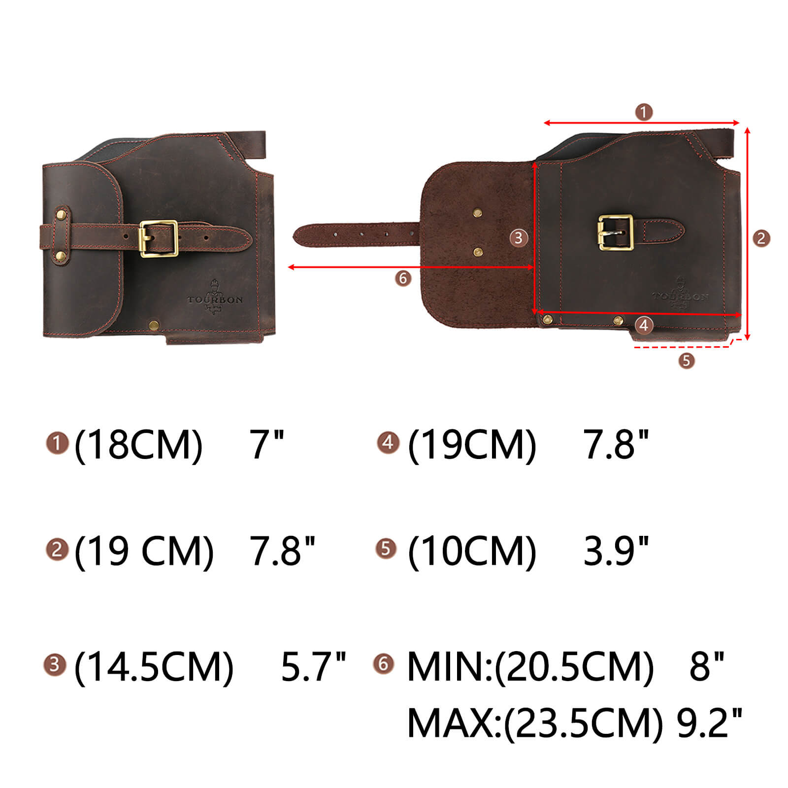 Tourbon Outdoor Loggers Felling Axe Sheath Leather with Belt Loop