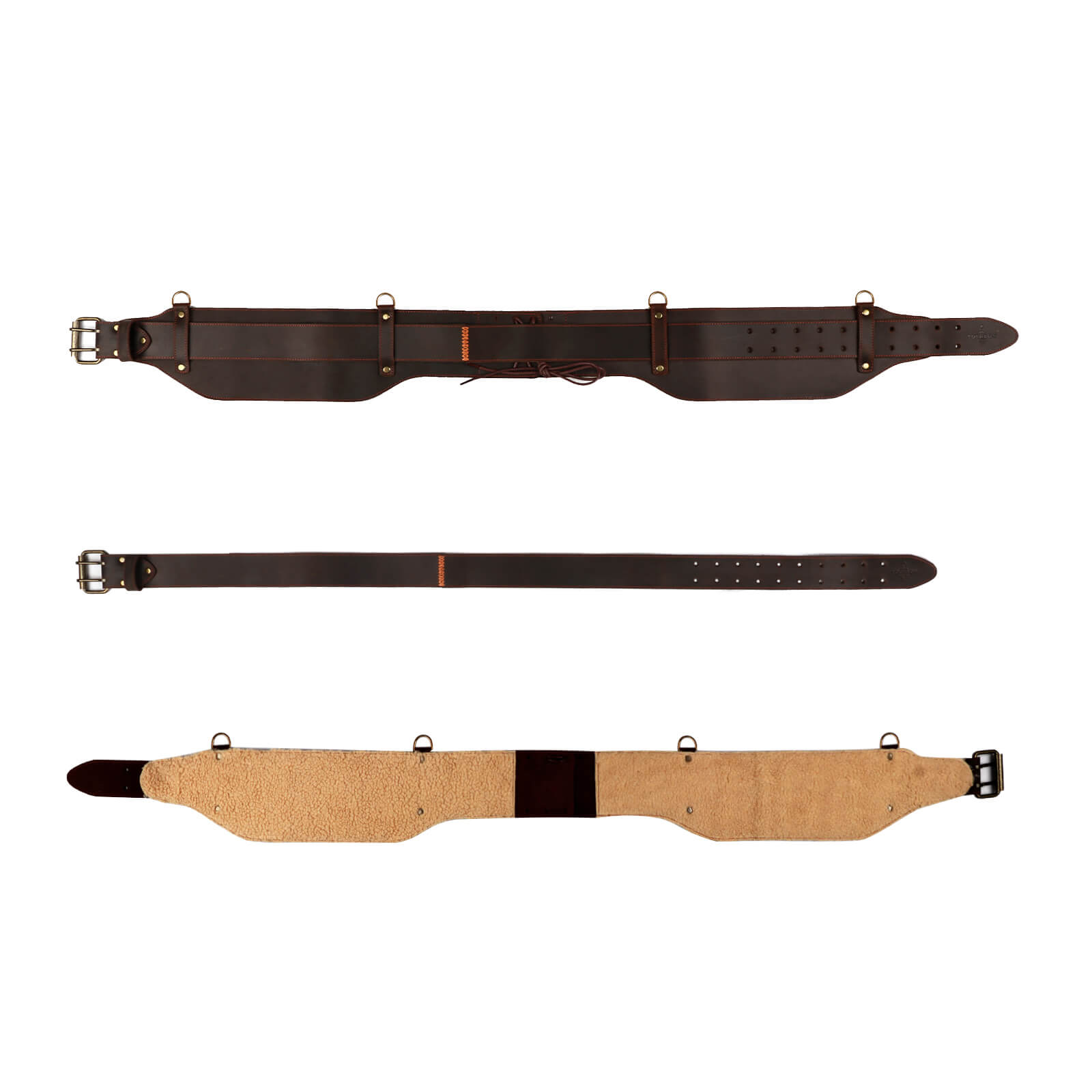 Tourbon Leather Logging Belt Kit Tool Belts for Tree Cutting Electricians Construction Workers