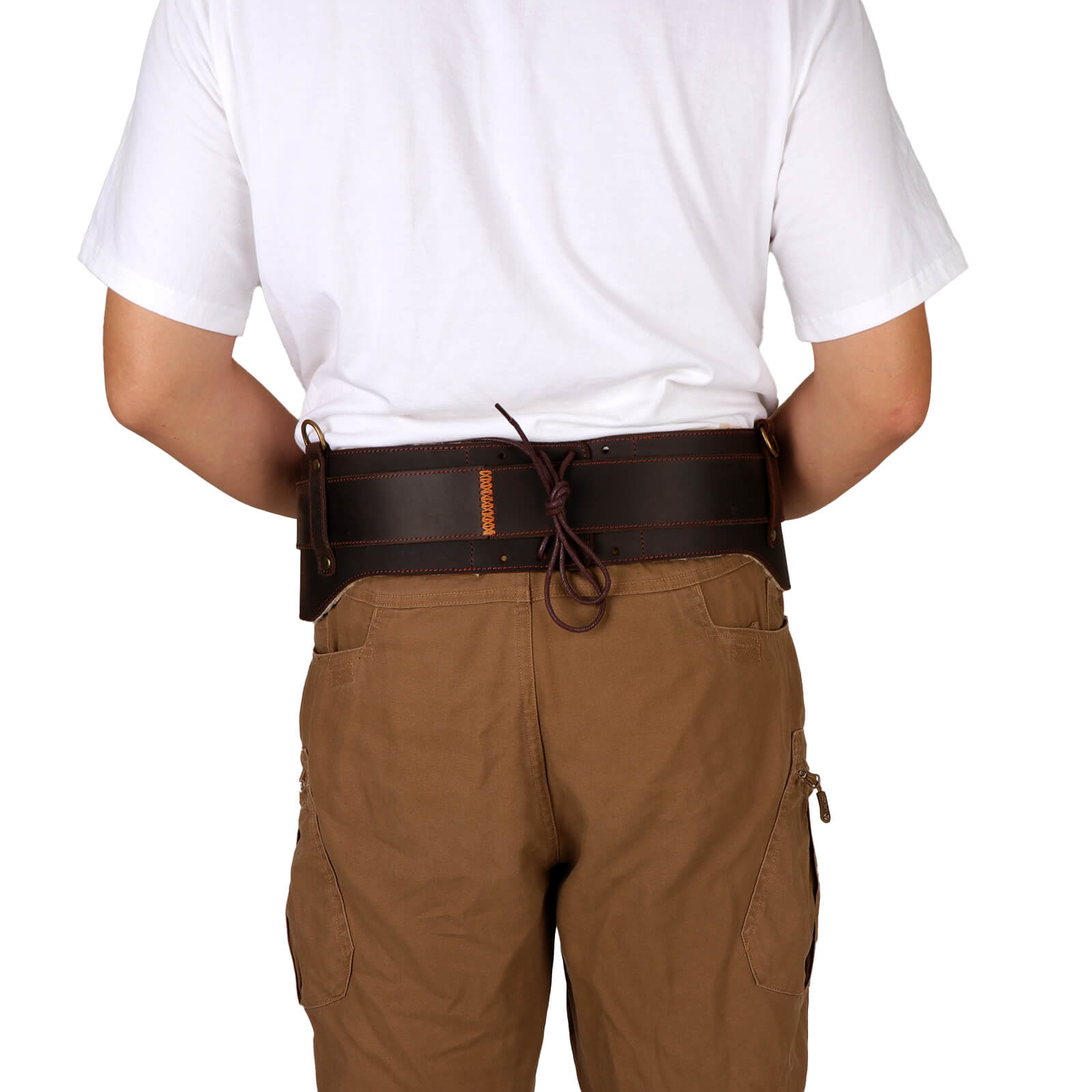 Tourbon Leather Logging Belt Kit Tool Belts for Tree Cutting Electricians Construction Workers