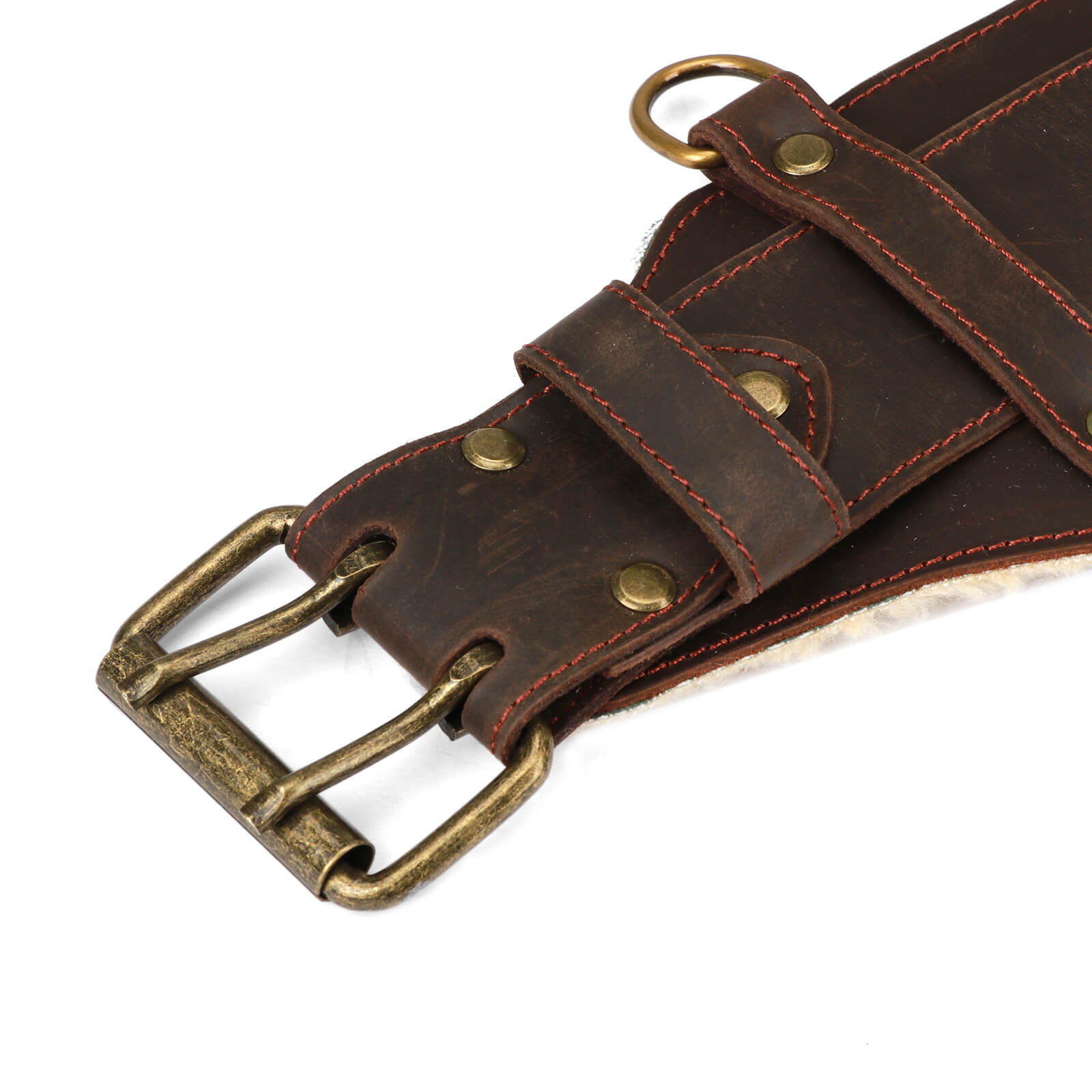 Tourbon Leather Logging Belt Kit Tool Belts for Tree Cutting Electricians Construction Workers