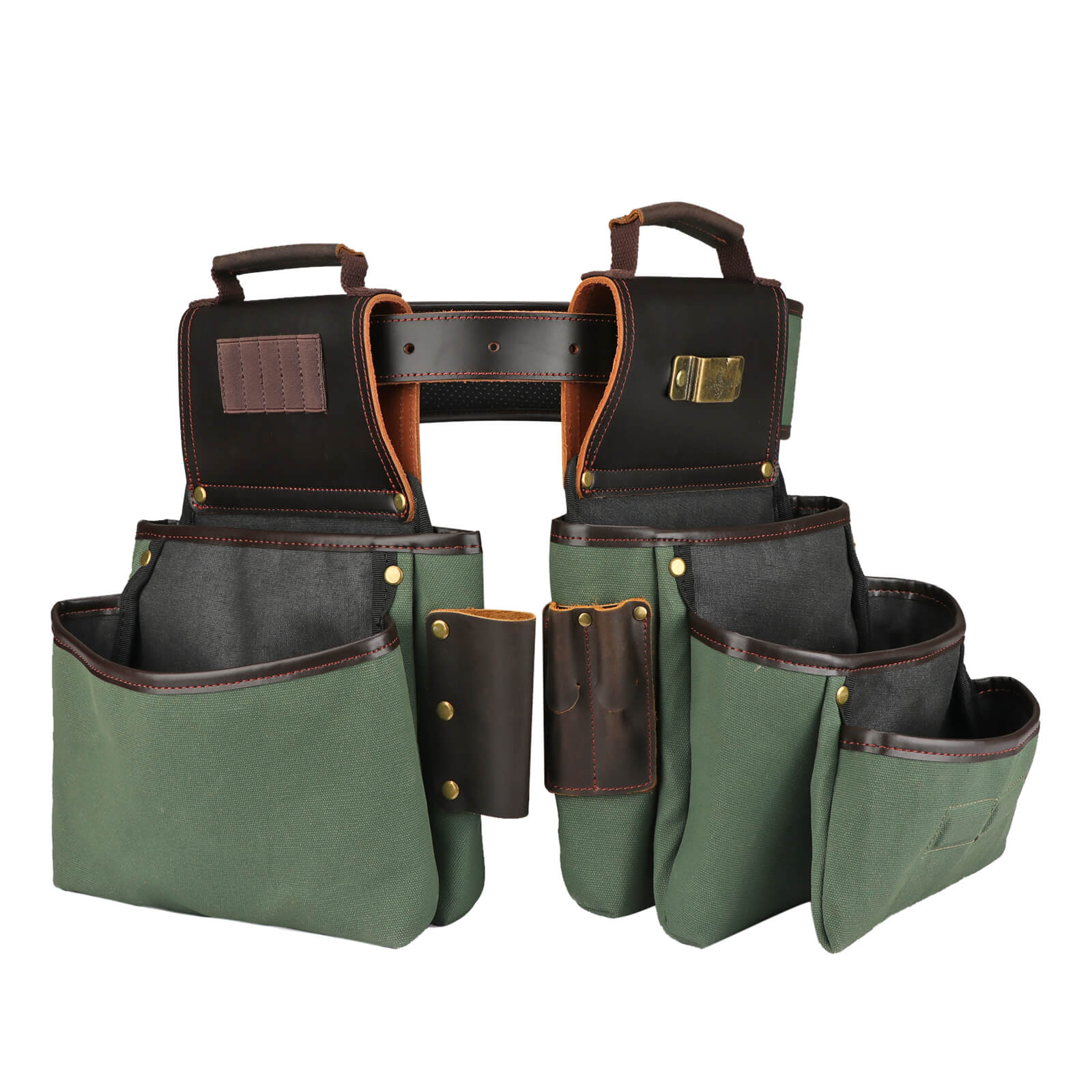 Tourbon Tool Belt Suspenders Heavy Duty 3 Points Padded Construction Work Pouch