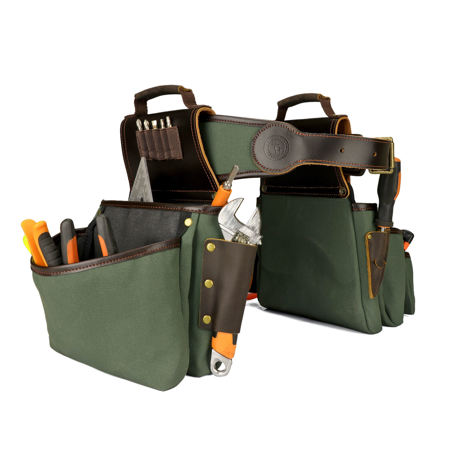 Tourbon Tool Belt Suspenders Heavy Duty 3 Points Padded Construction Work Pouch