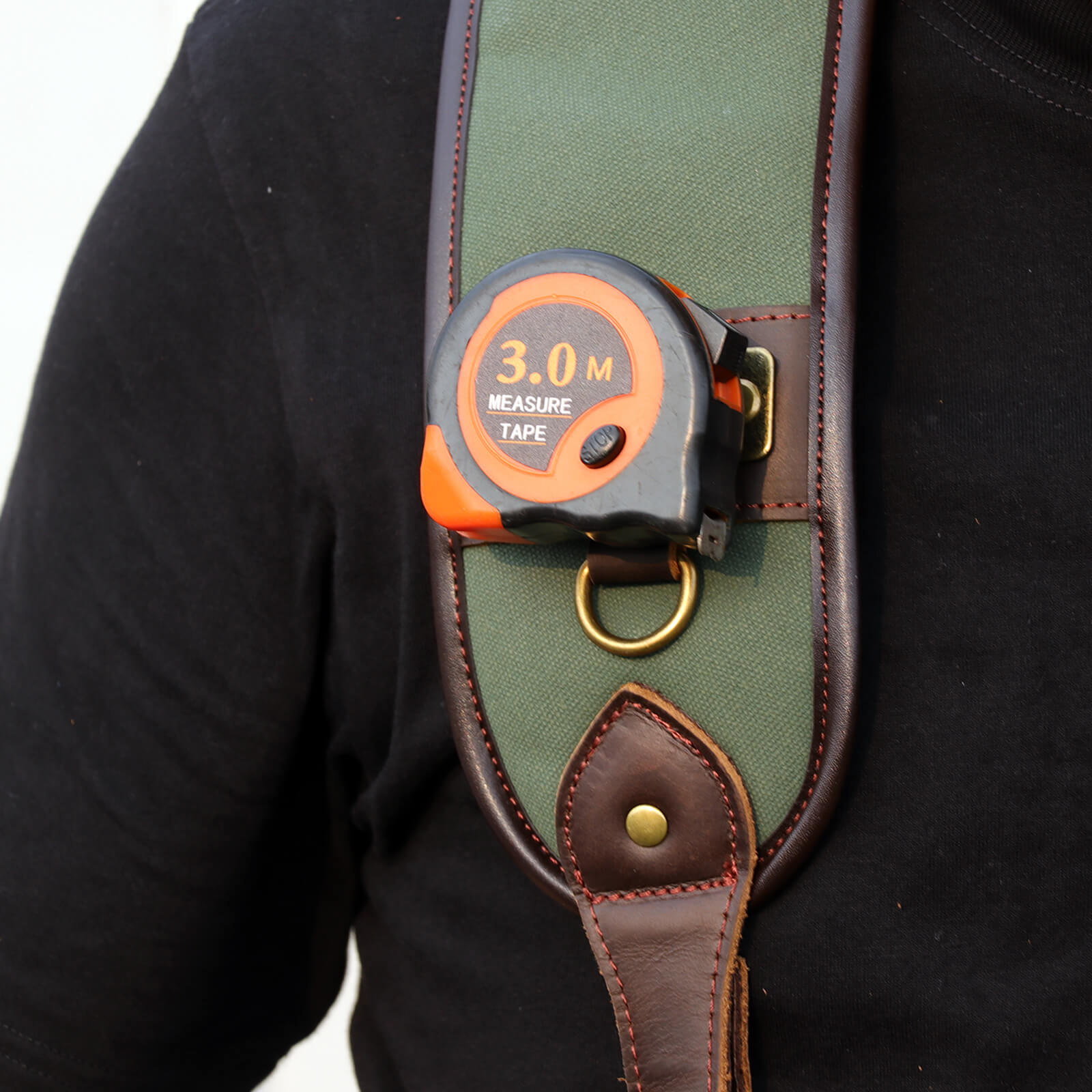 Tourbon Tool Belt Suspenders Heavy Duty 3 Points Padded Construction Work Pouch