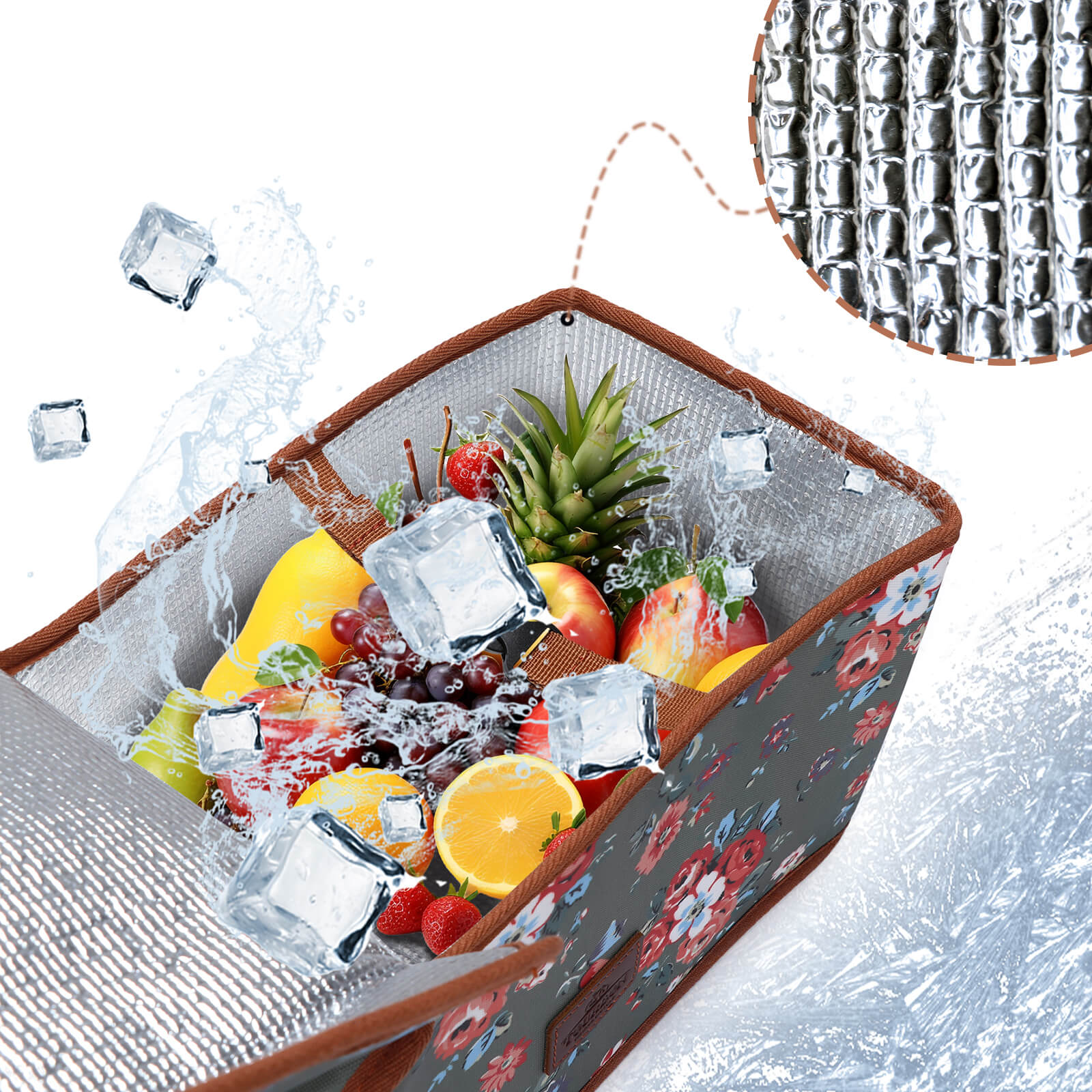 TOURBON Bicycle Pannier Bike Rear Rack Insulated Trunk Cooler Bag