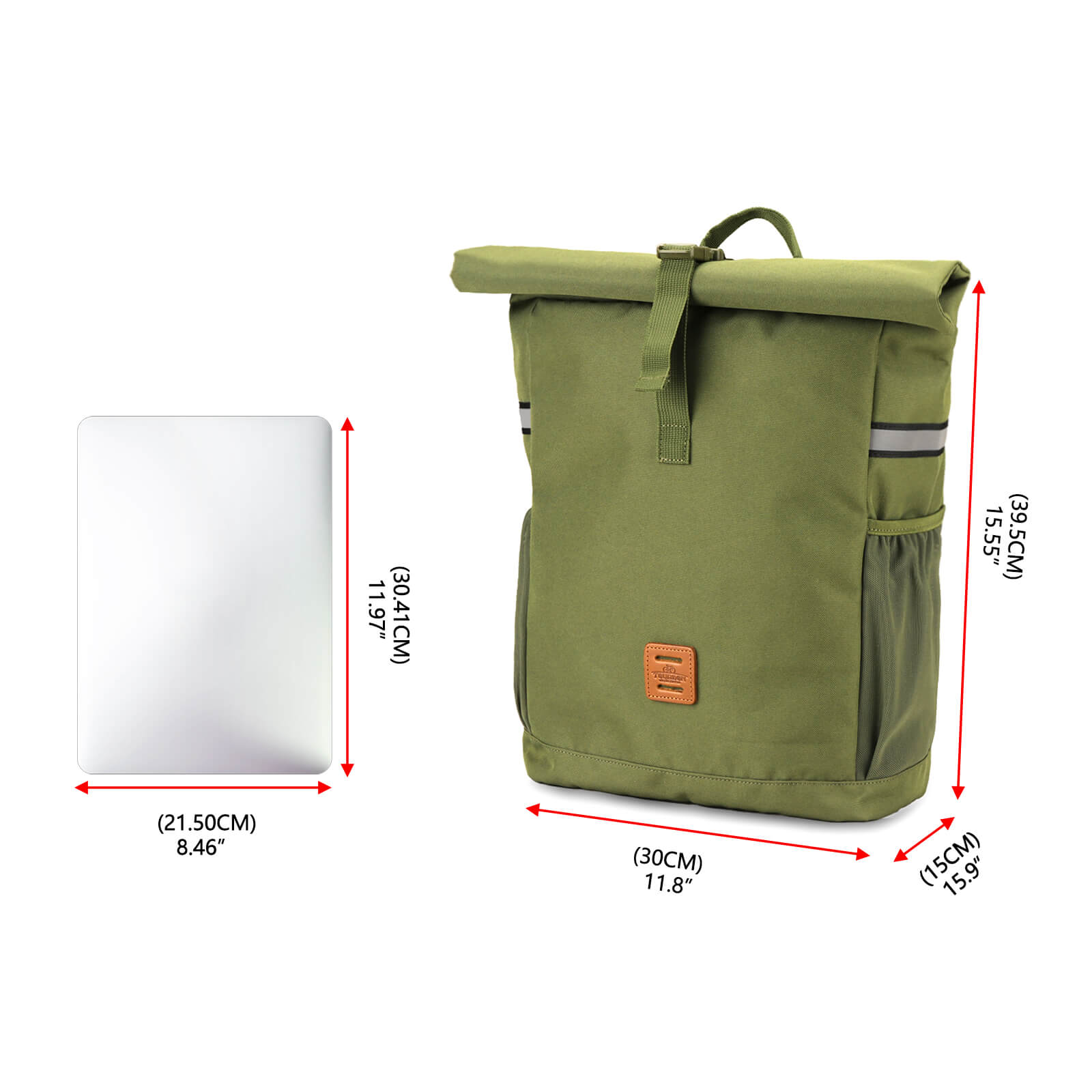 TOURBON Nylon Backpack Pannier Bike Rear Rack Bag Bicycle Saddlebag