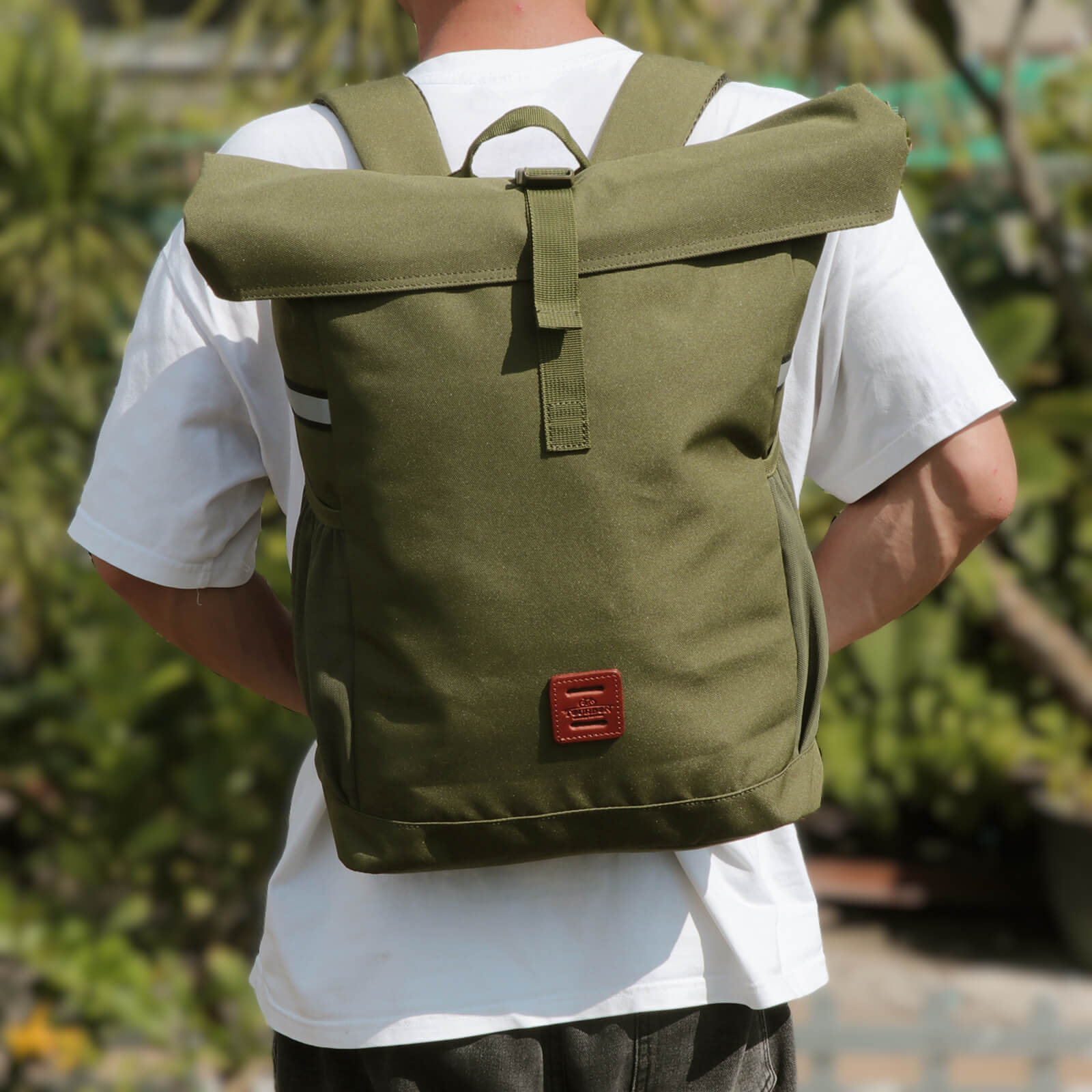 TOURBON Nylon Backpack Pannier Bike Rear Rack Bag Bicycle Saddlebag