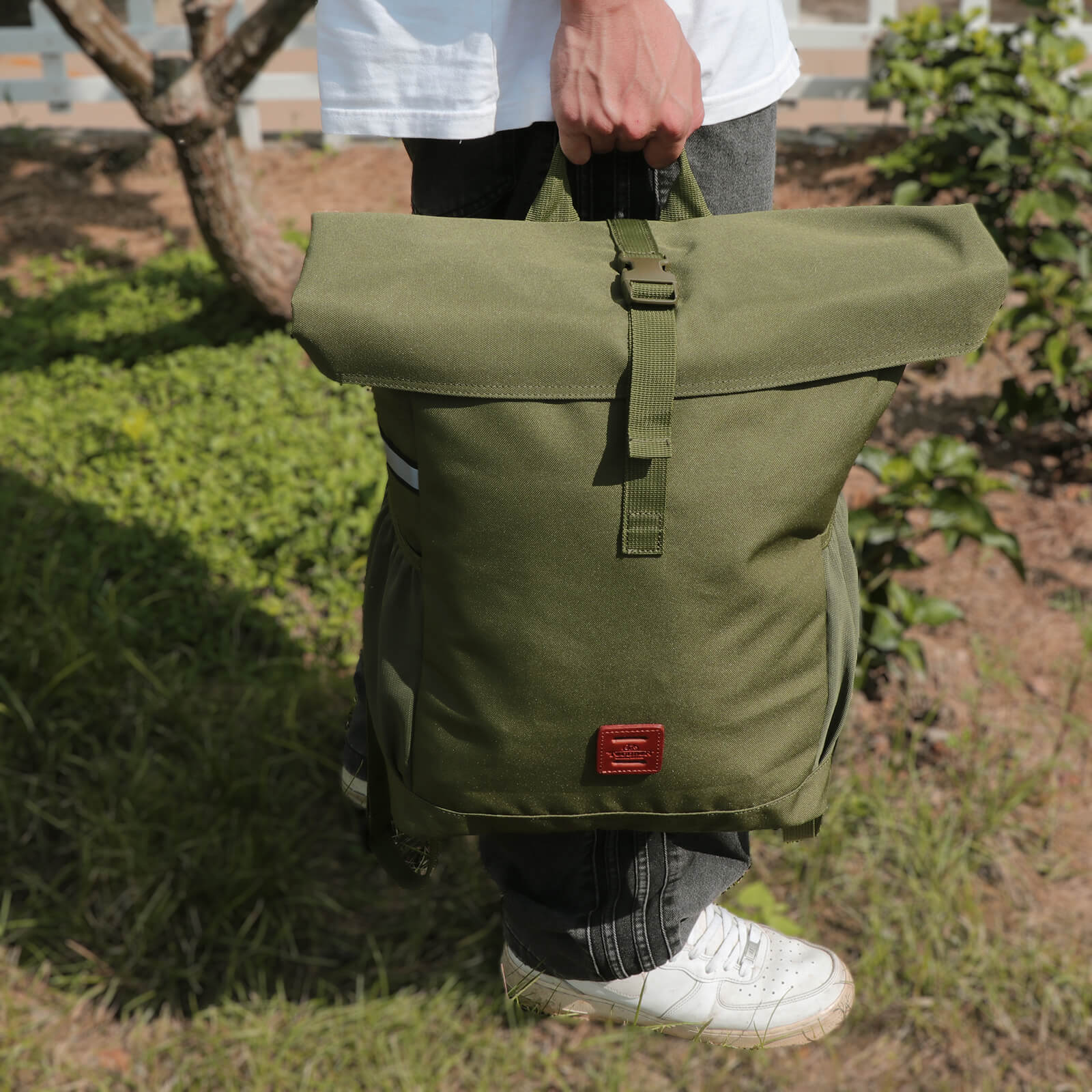 TOURBON Nylon Backpack Pannier Bike Rear Rack Bag Bicycle Saddlebag