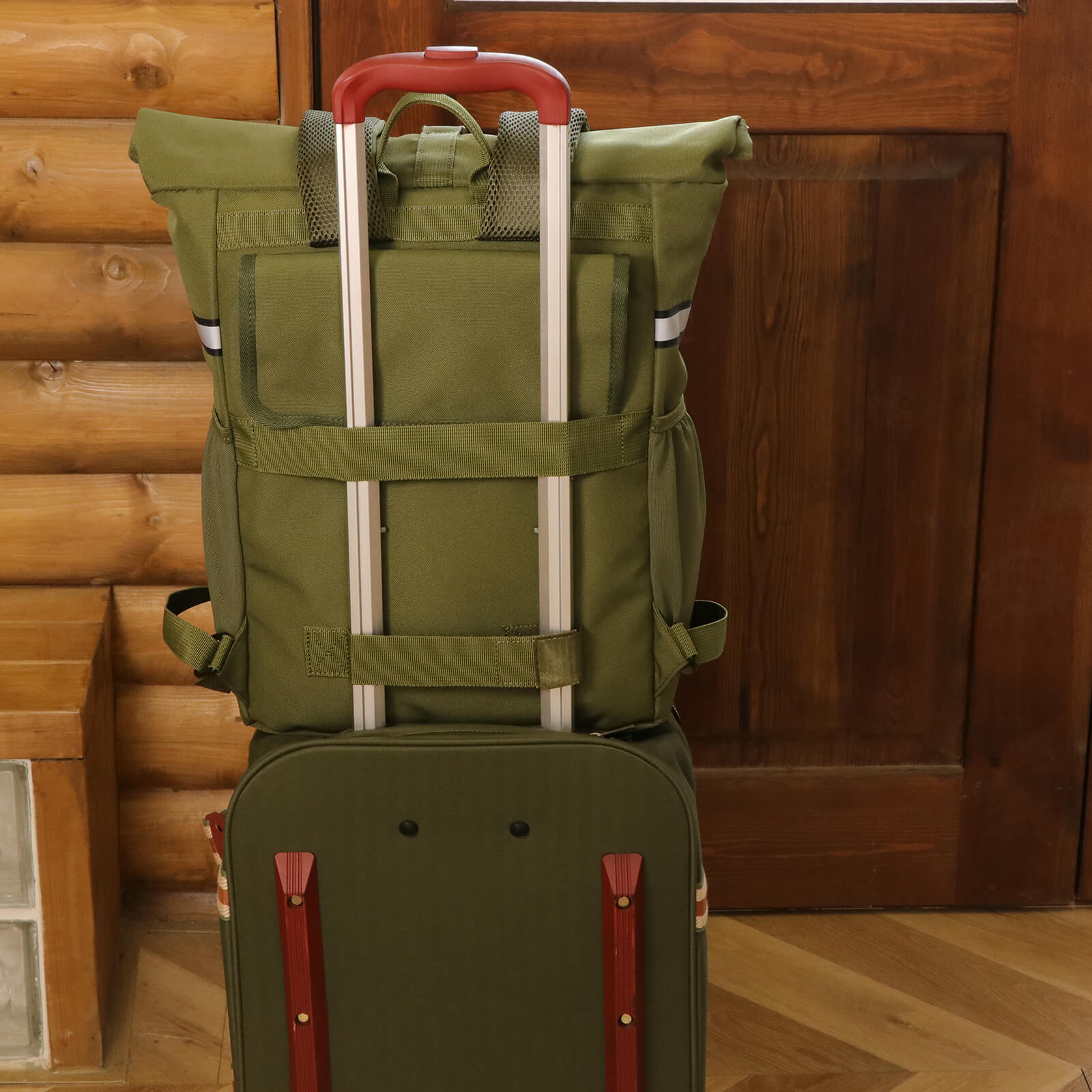 TOURBON Nylon Backpack Pannier Bike Rear Rack Bag Bicycle Saddlebag