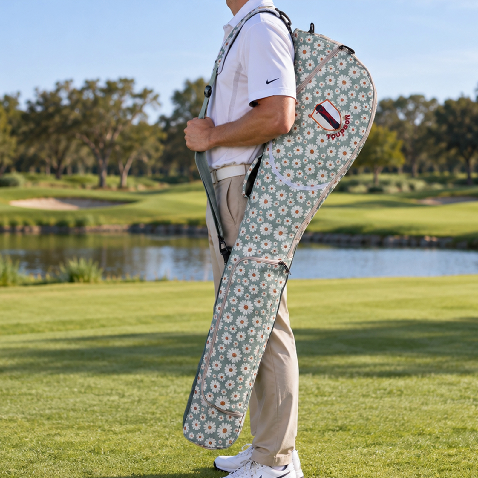 TOURBON Lightweight Golf Sunday Bag for Men Women