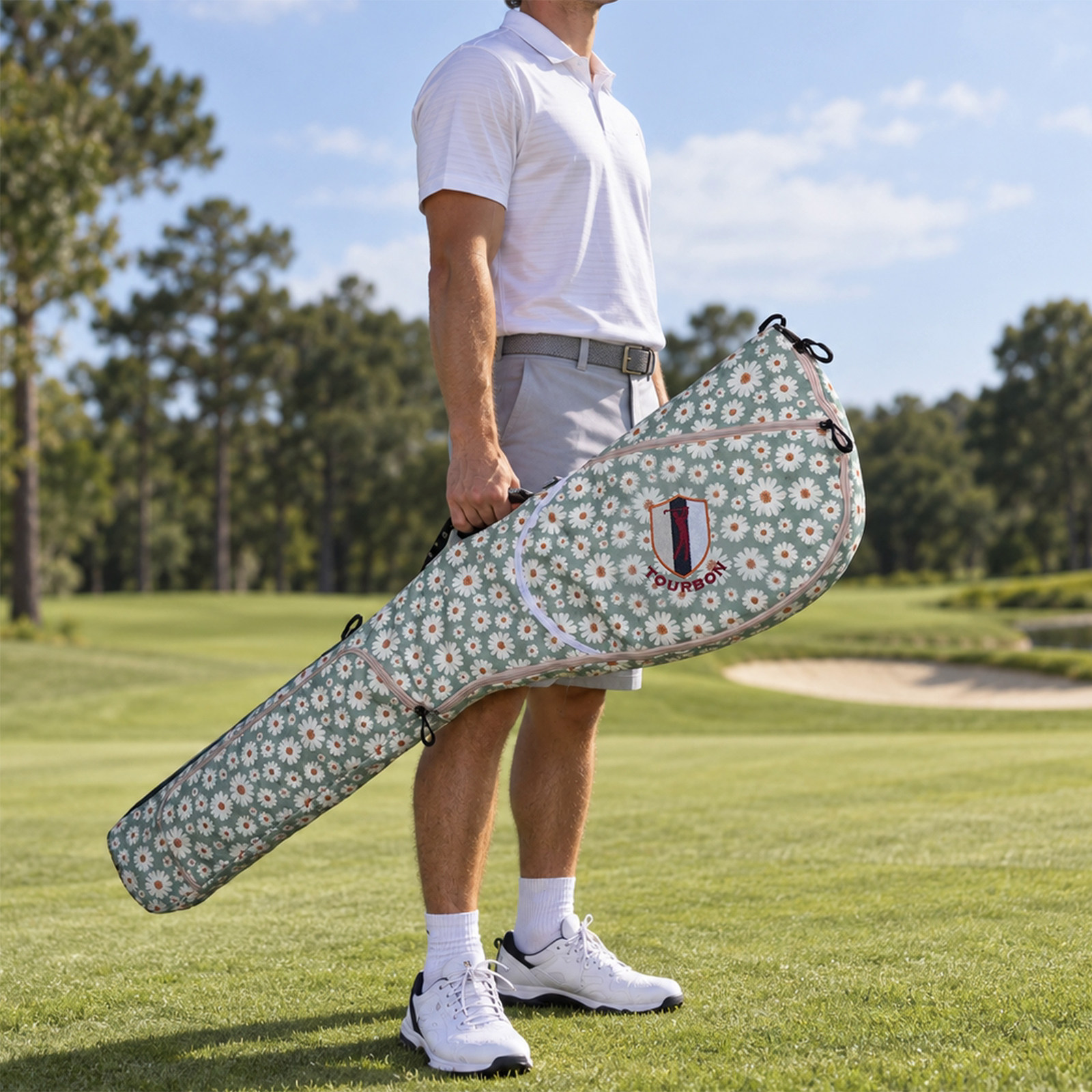 TOURBON Lightweight Golf Sunday Bag for Men Women