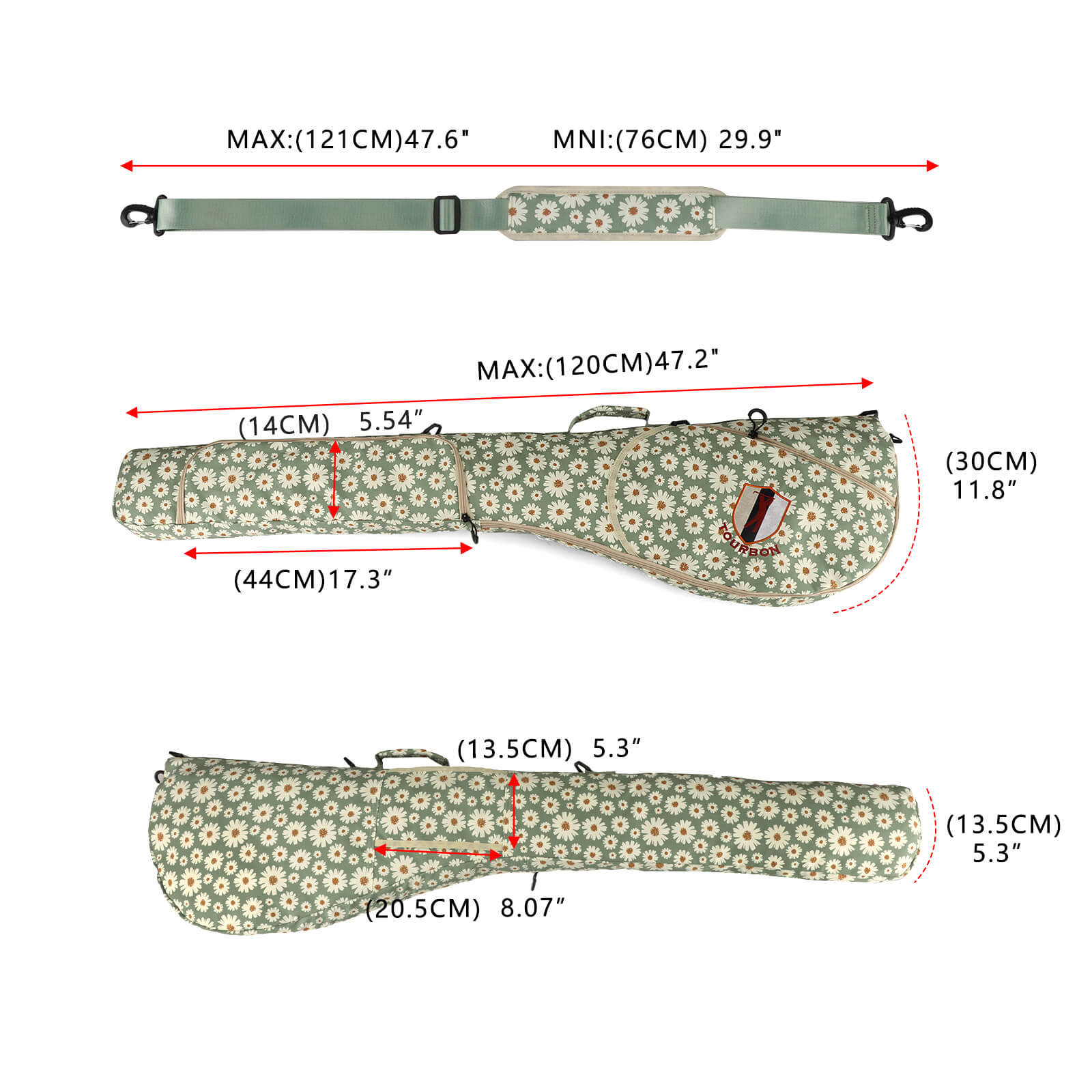 TOURBON Lightweight Golf Sunday Bag for Men Women