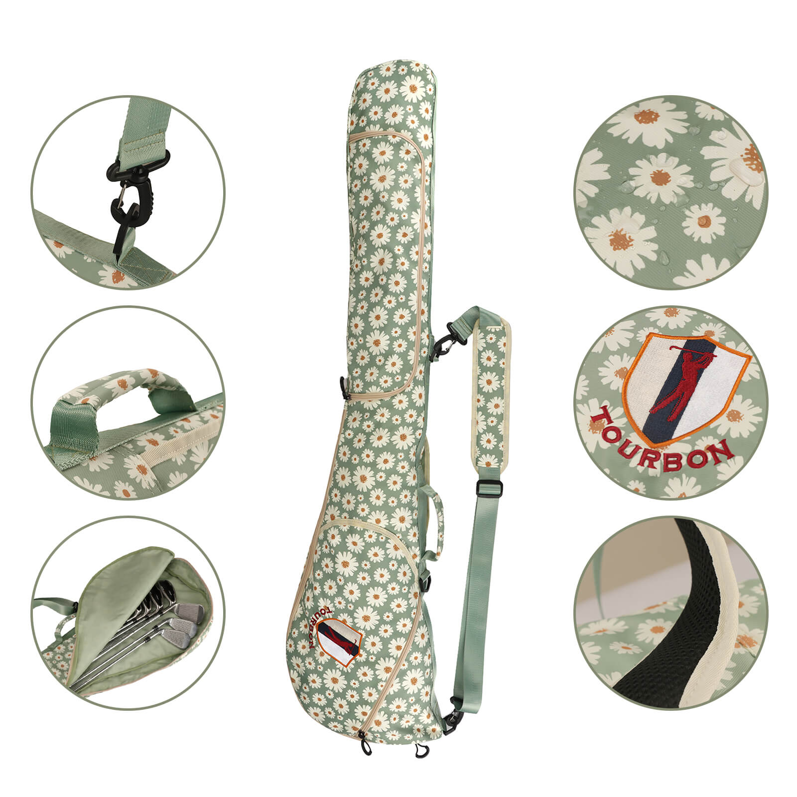 TOURBON Lightweight Golf Sunday Bag for Men Women