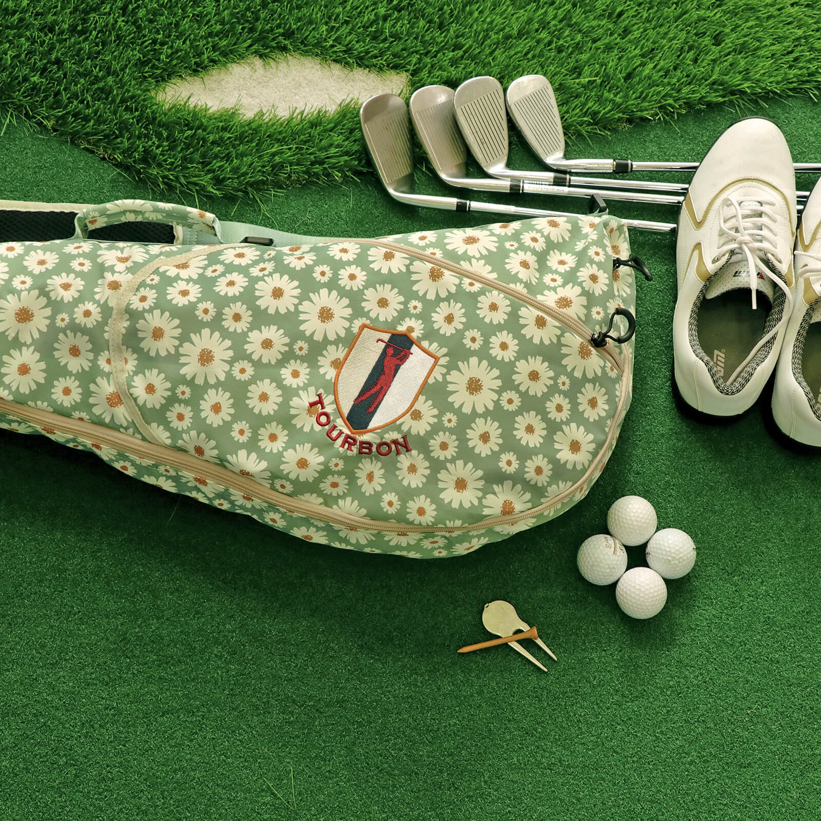 TOURBON Lightweight Golf Sunday Bag for Men Women