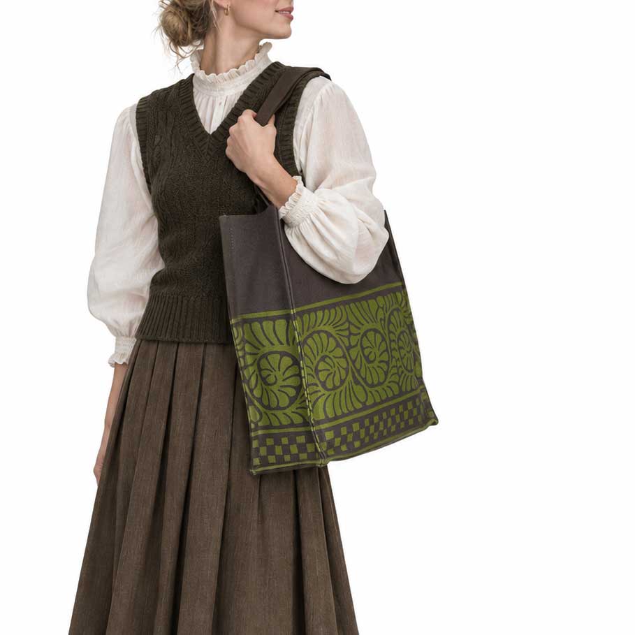 TOURBON Vintage Canvas Bike Pannier Tote Bag with Rear Rack Hooks