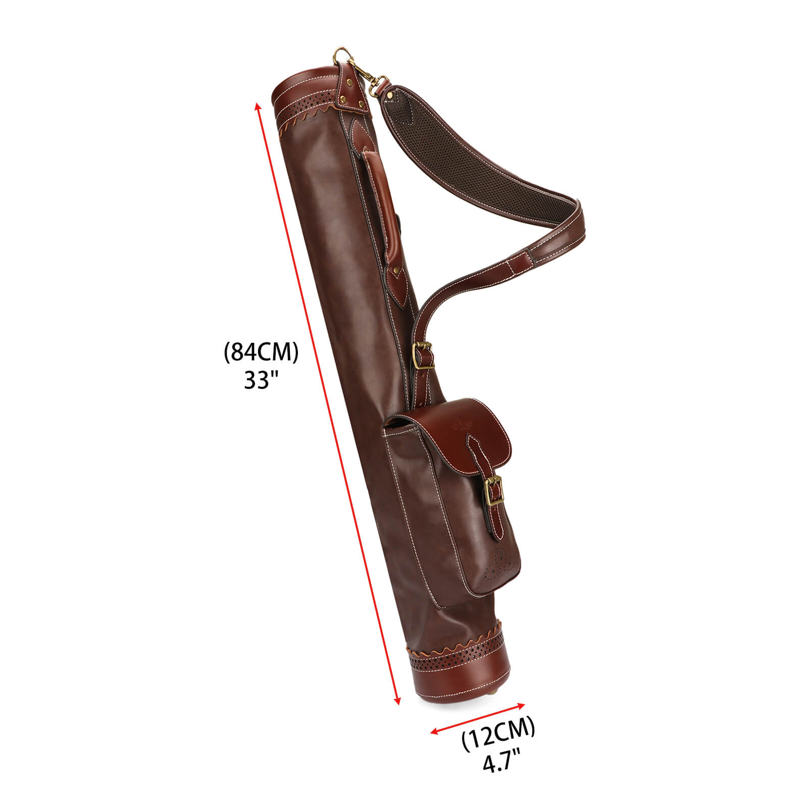 TOURBON ‎Faux Leather Lightweight Golf Club Carry Bag 