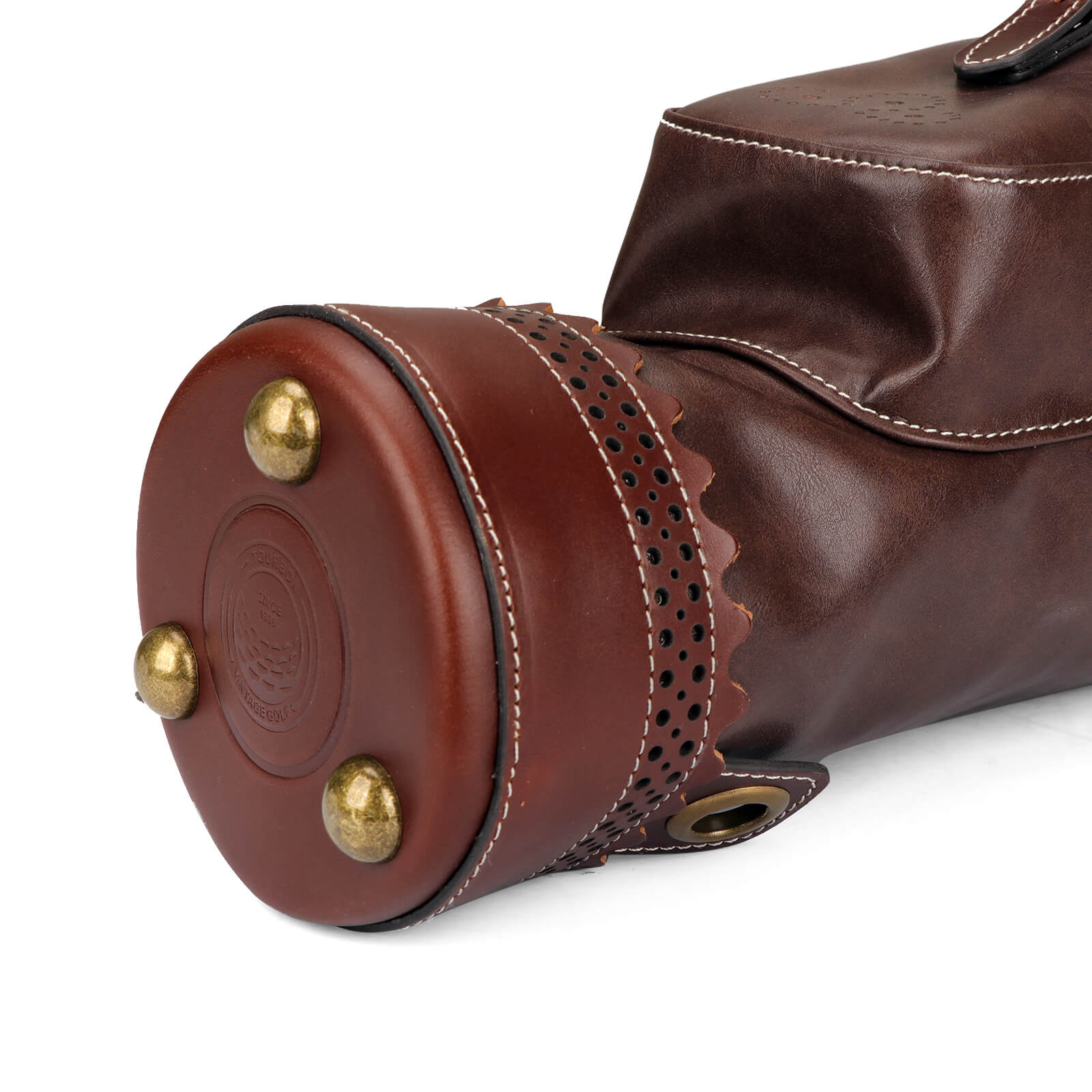 TOURBON ‎Faux Leather Lightweight Golf Club Carry Bag 