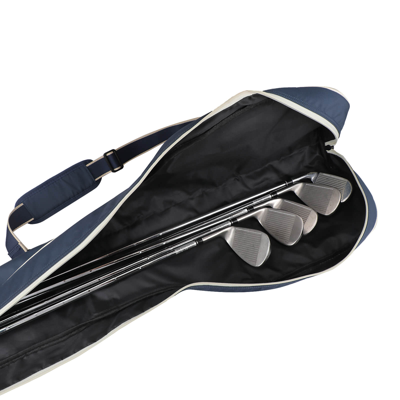 TOURBON Nylon Golf Carry Bag for a Few Clubs Blue