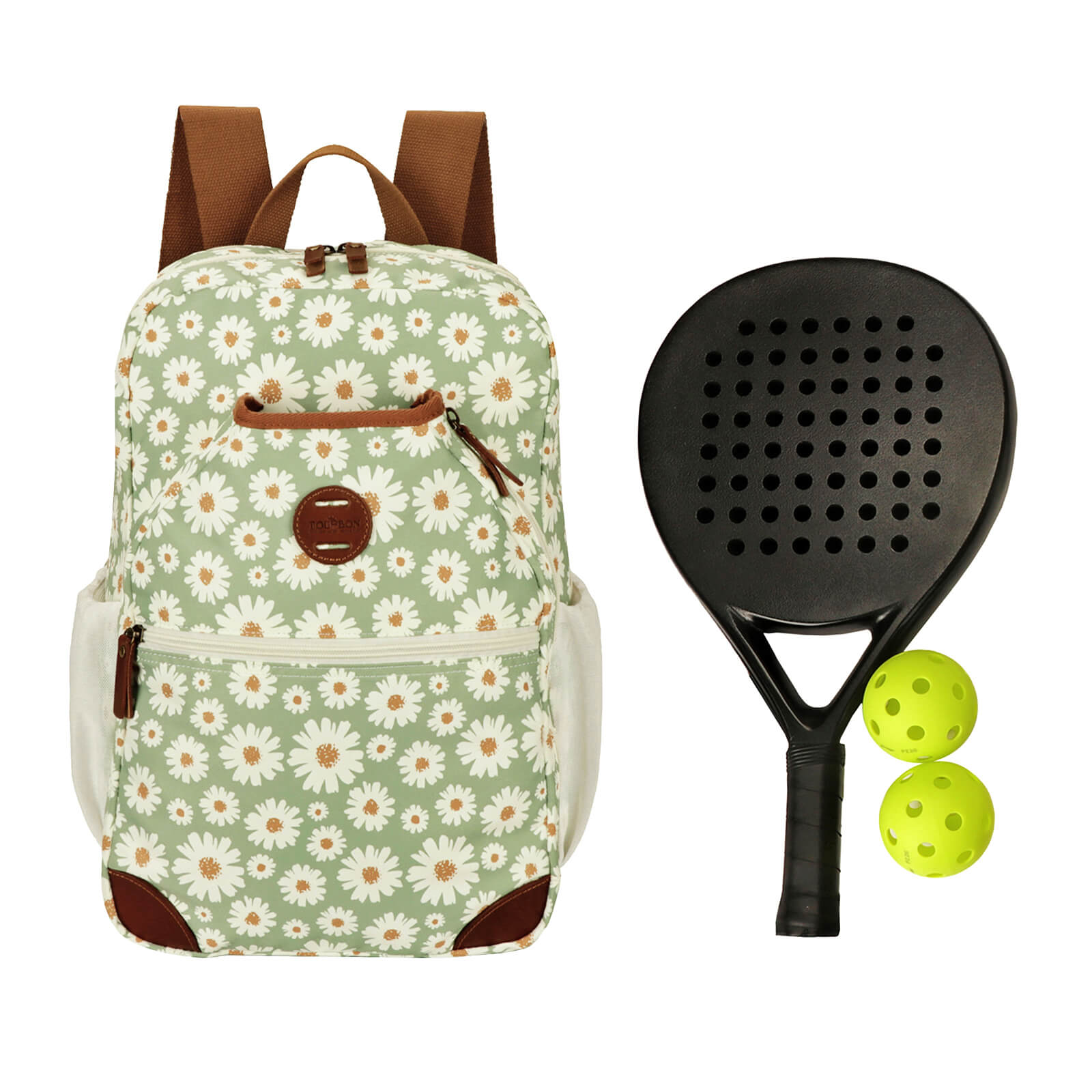 TOURBON Pickleball Paddle Backpack Clip-on Bike Pannier Rear Rack