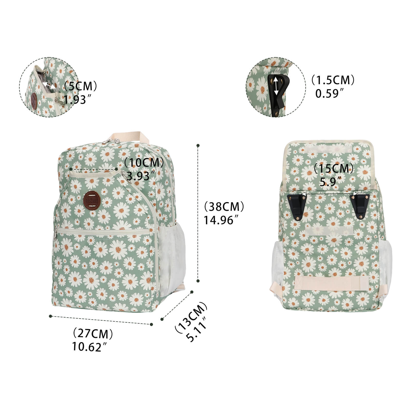 TOURBON Pickleball Paddle Backpack Clip-on Bike Pannier Rear Rack